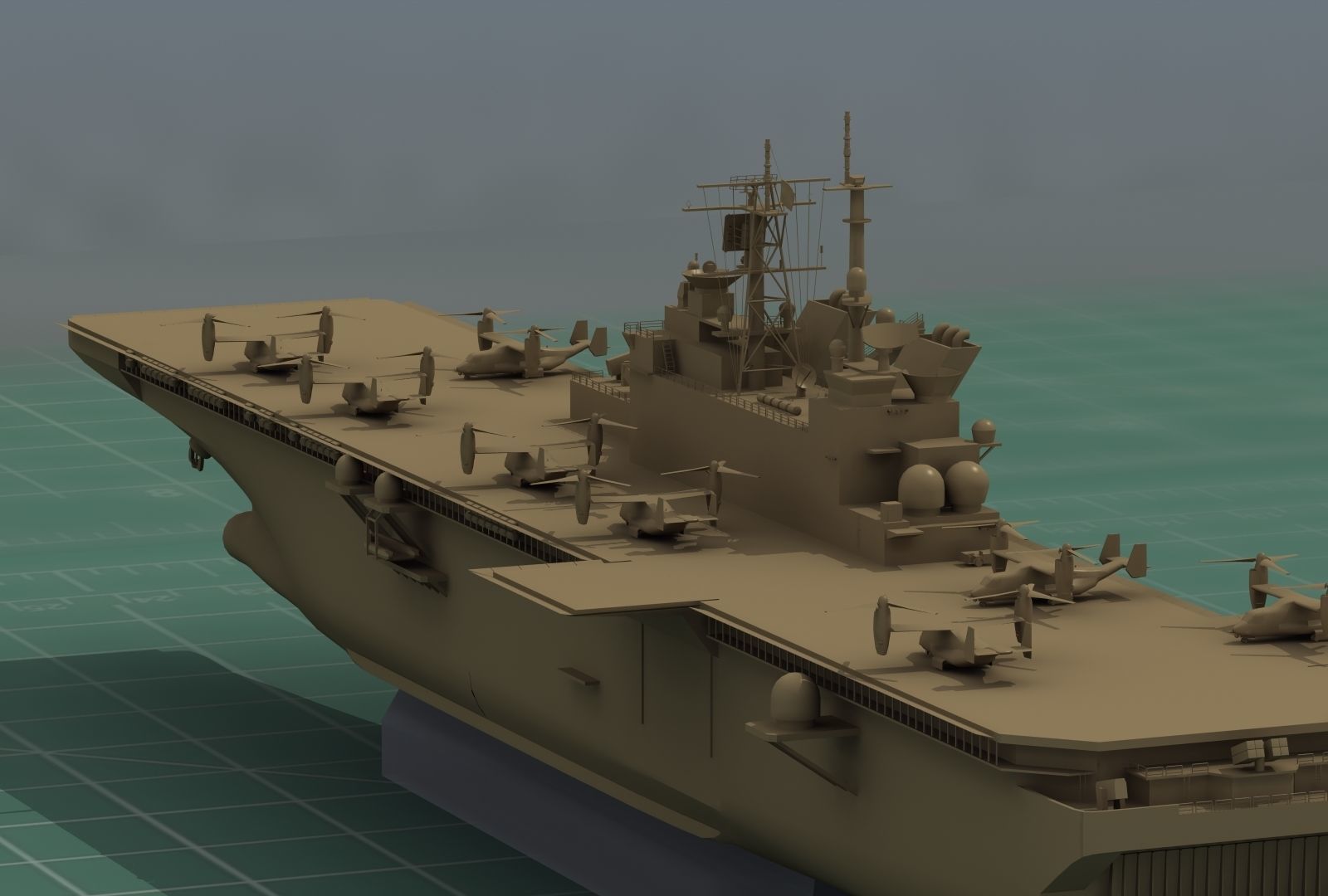 USS America LHA6 Warship 3D Print Model 3D print model_27