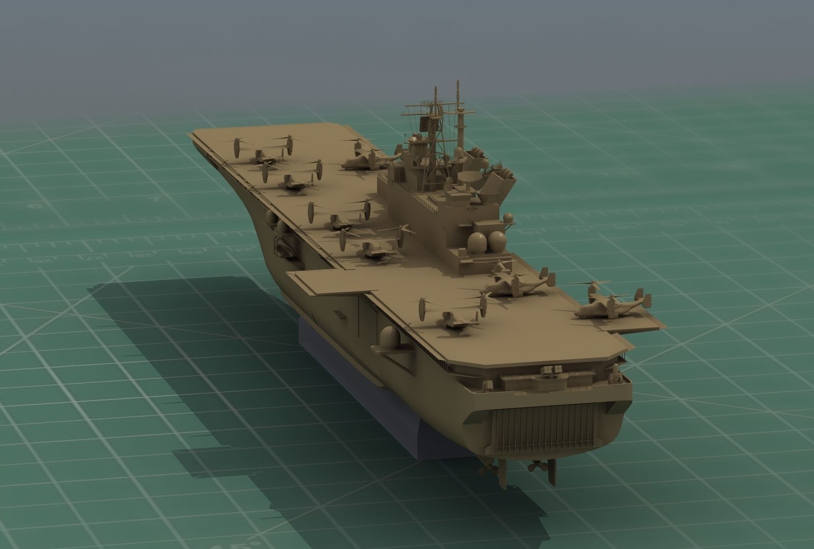 USS America LHA6 Warship 3D Print Model 3D print model_2