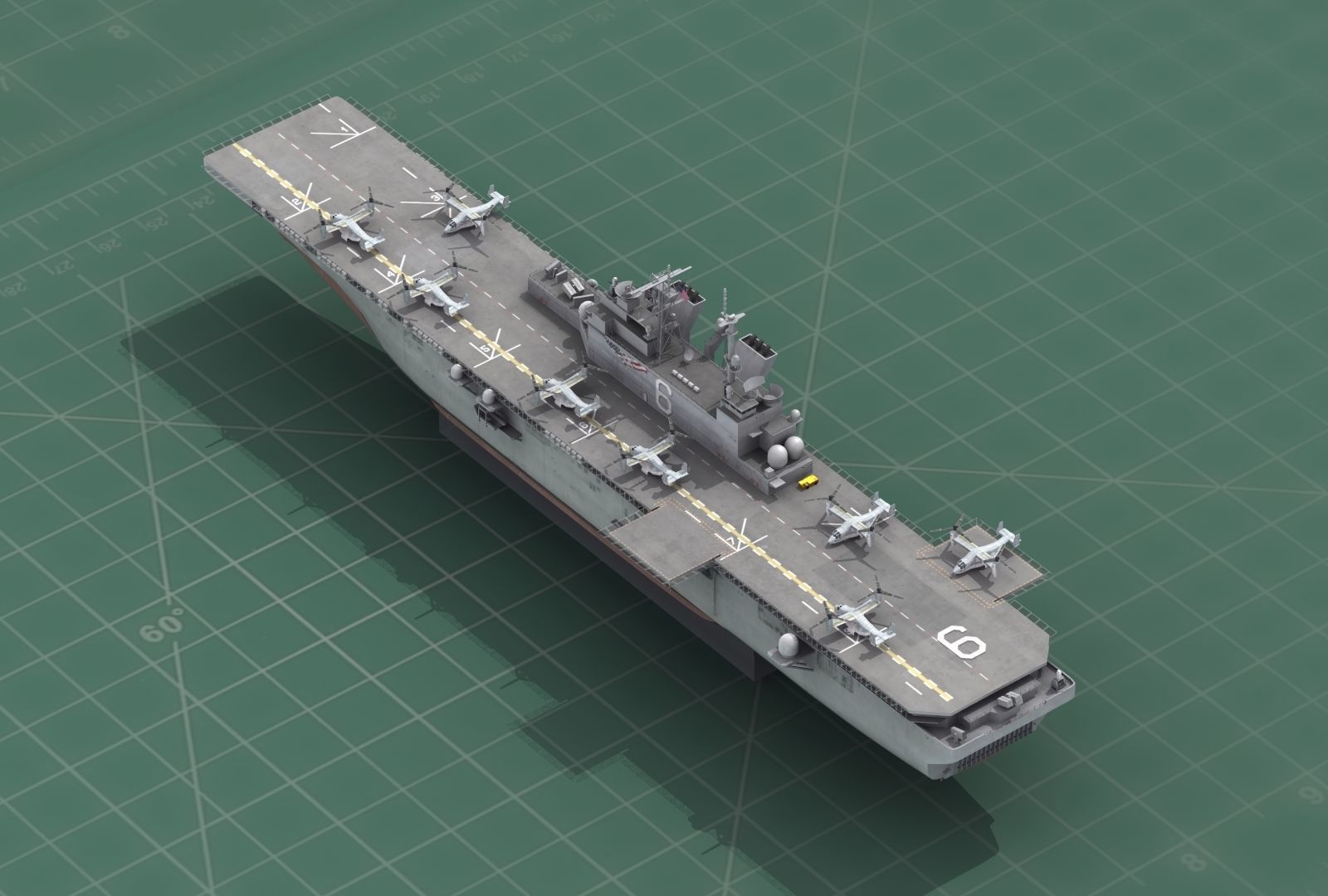USS America LHA6 Warship 3D Print Model 3D print model_1
