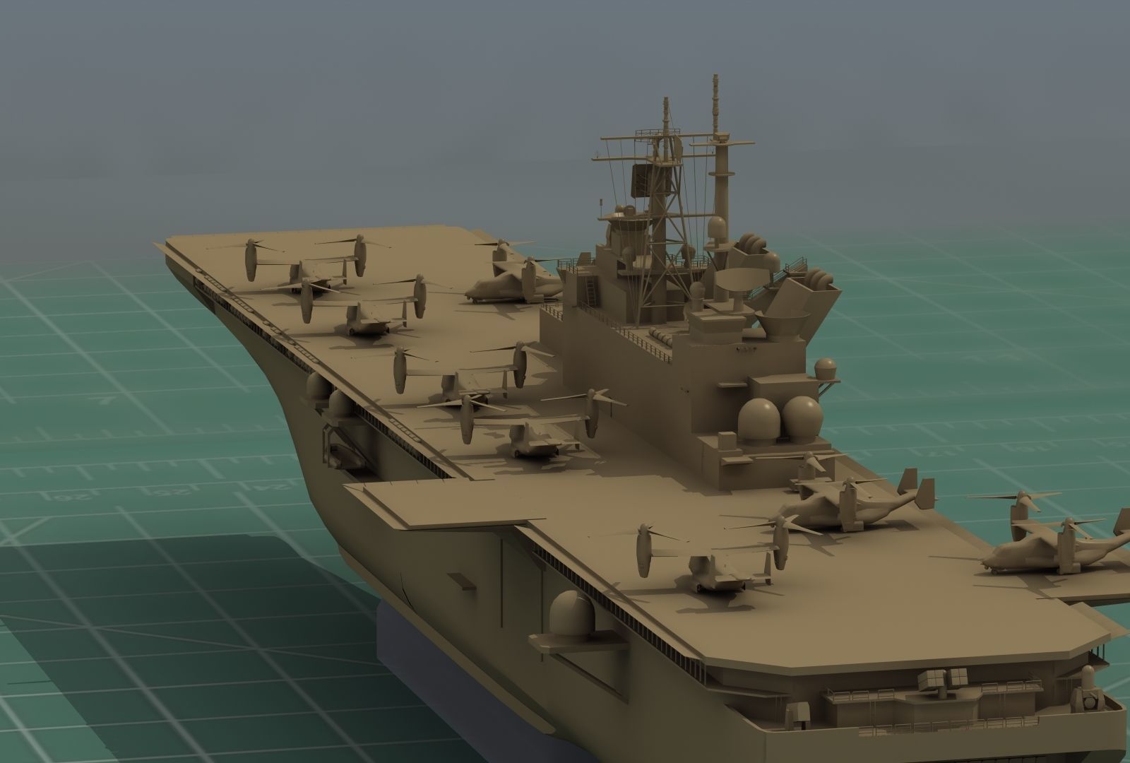 USS America LHA6 Warship 3D Print Model 3D print model_21