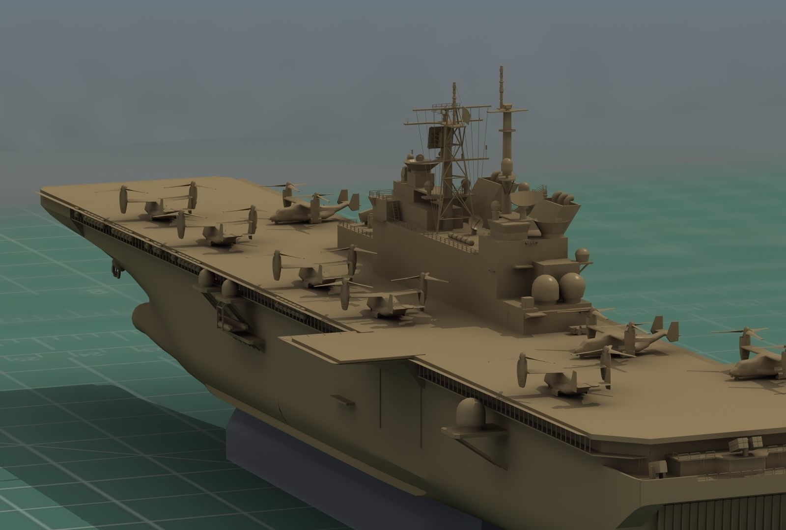 USS America LHA6 Warship 3D Print Model 3D print model_26