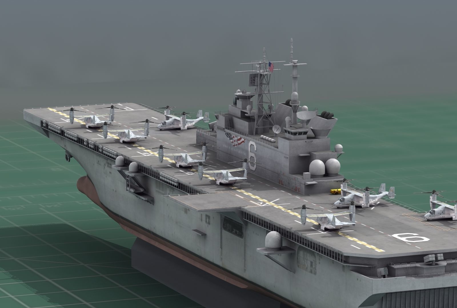 USS America LHA6 Warship 3D Print Model 3D print model_13