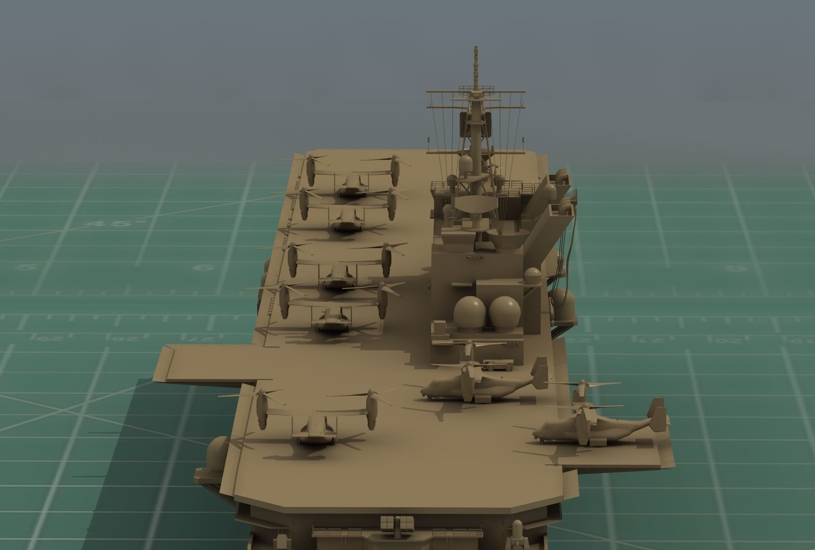 USS America LHA6 Warship 3D Print Model 3D print model_22
