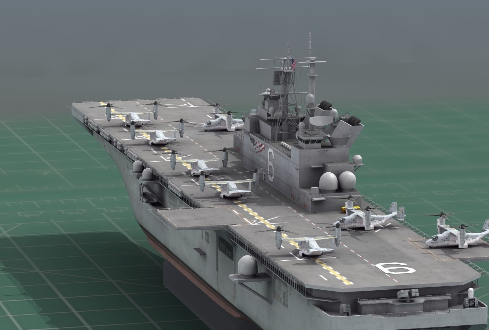 USS America LHA6 Warship 3D Print Model 3D print model_11