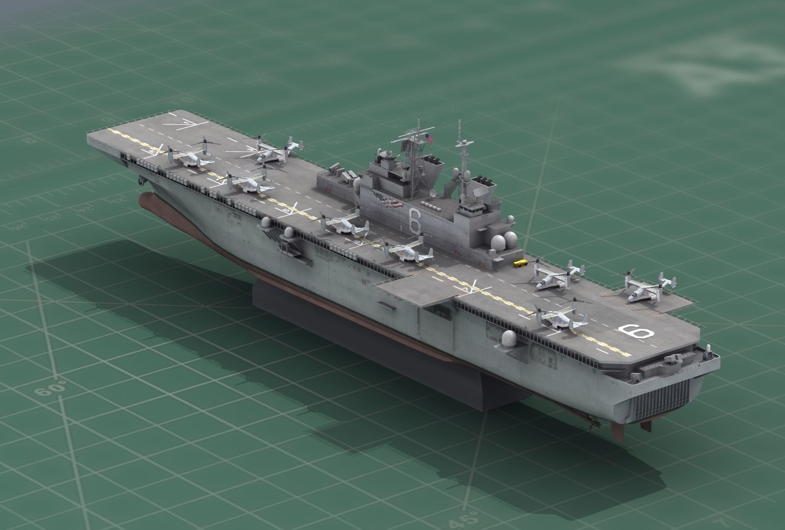 USS America LHA6 Warship 3D Print Model 3D print model_3