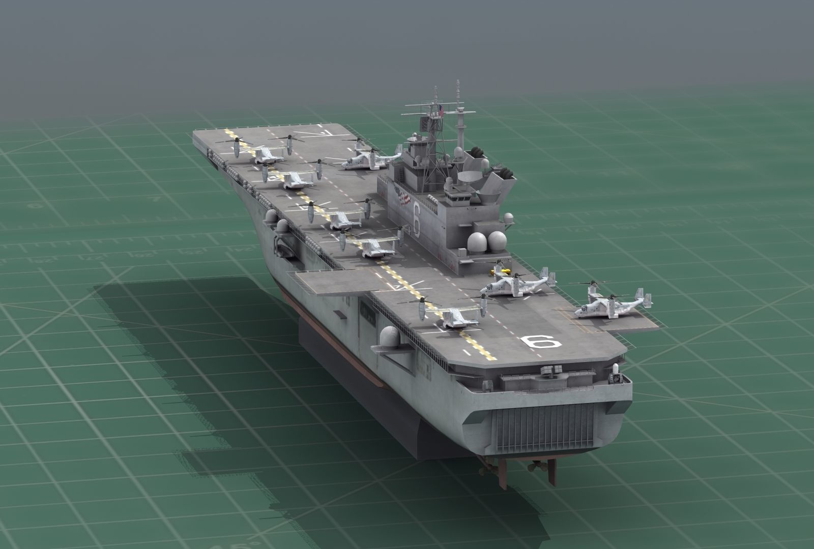 USS America LHA6 Warship 3D Print Model 3D print model_6