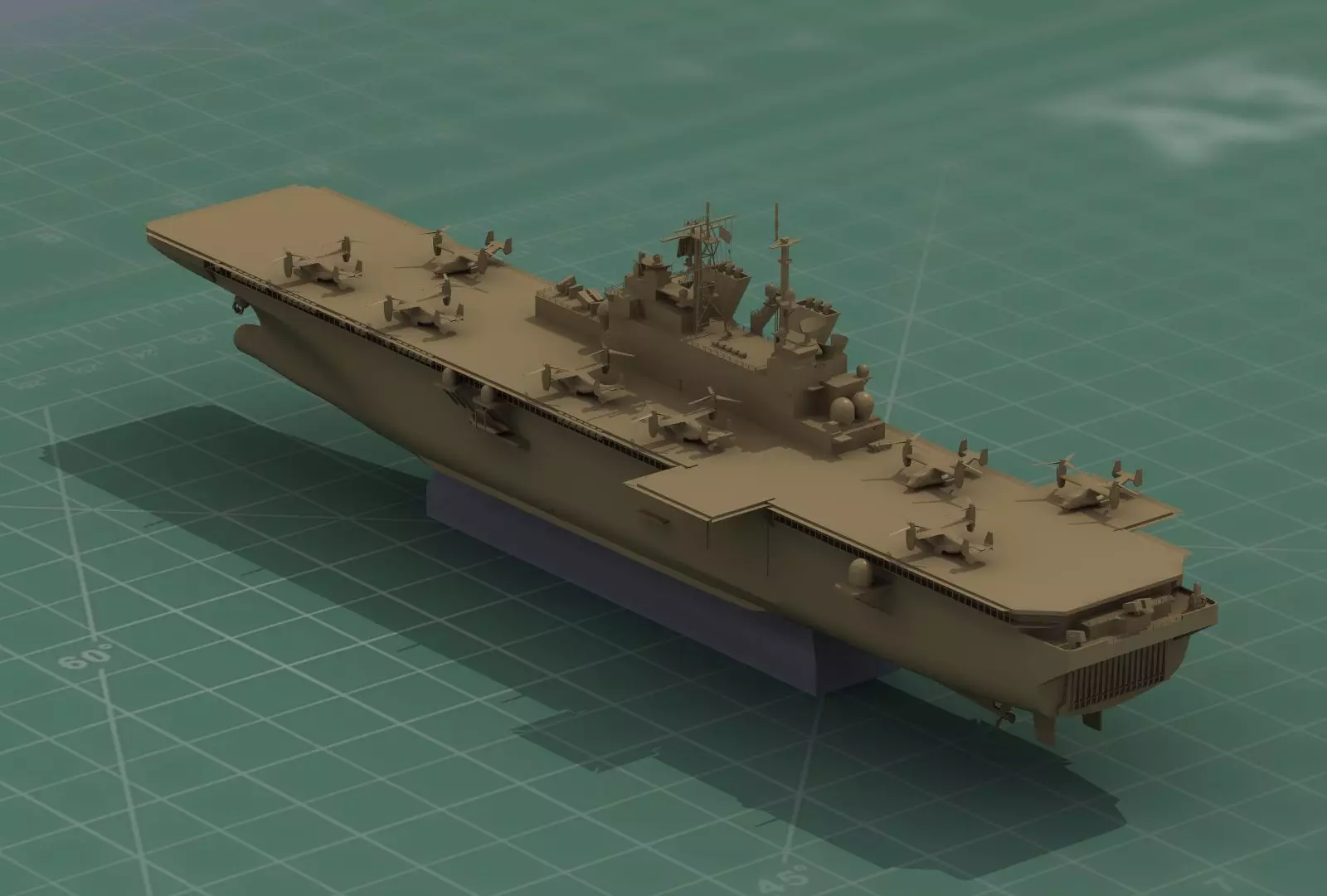 USS America LHA6 Warship 3D Print Model 3D print model_0