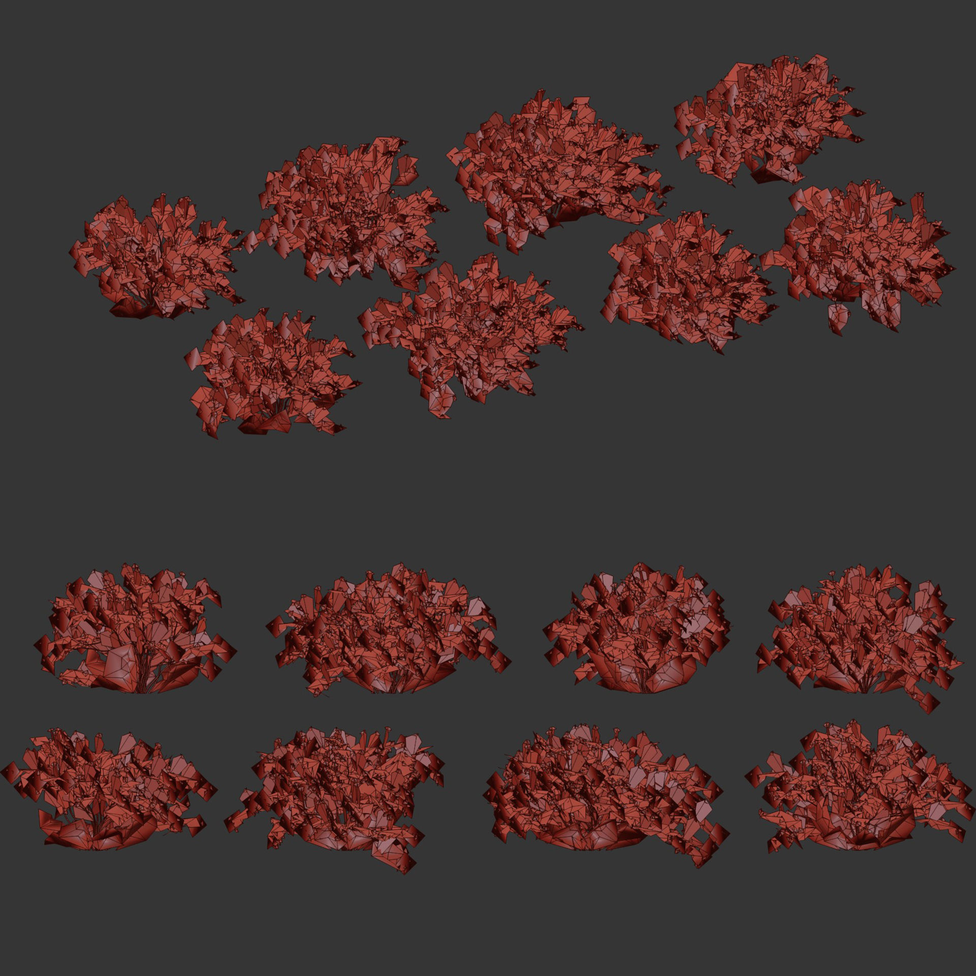Low poly bushes collection vol 30 Low-poly 3D model_10