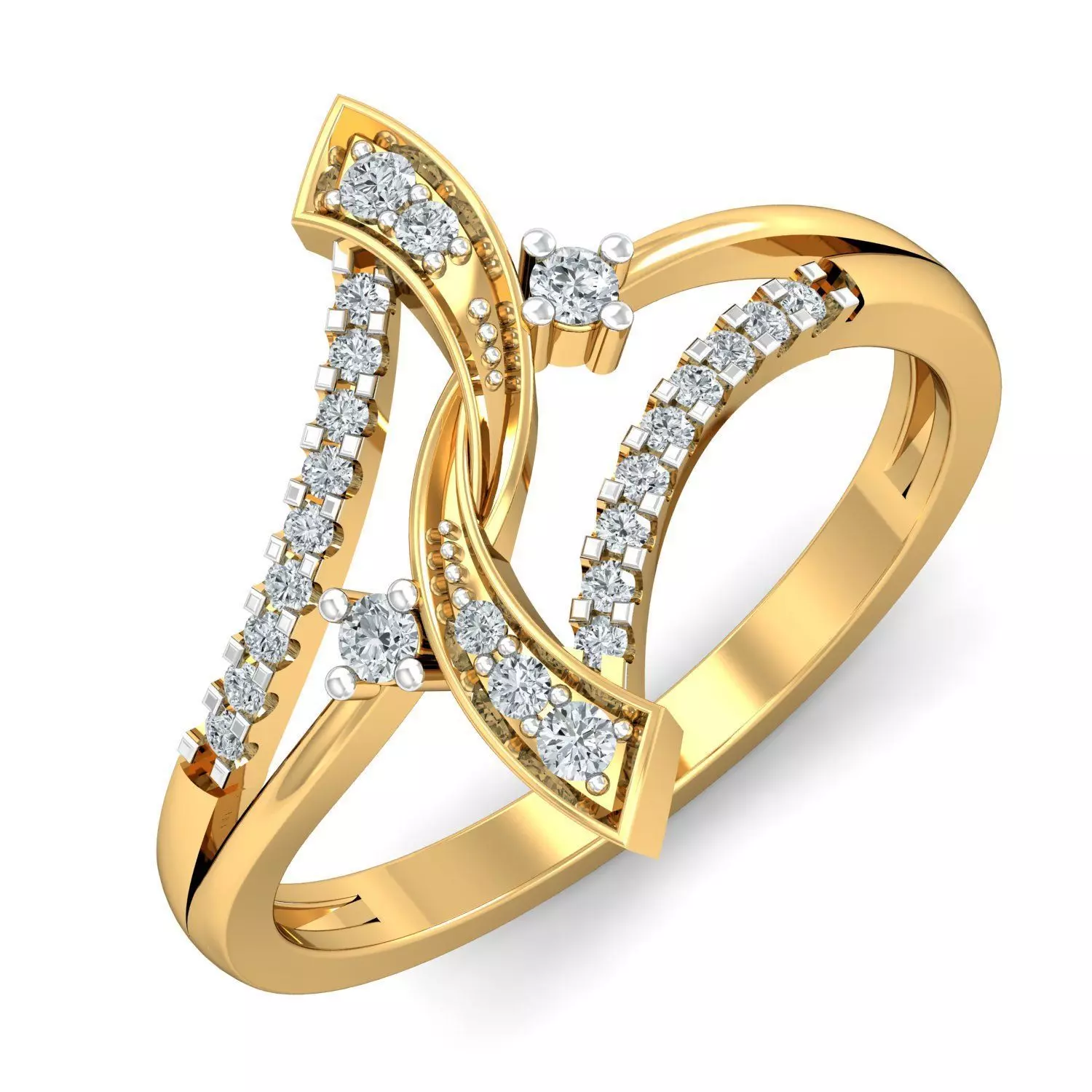 Beauty Craft Rhodium Plated Alloy Ring for Women and Girls 3D print model_0