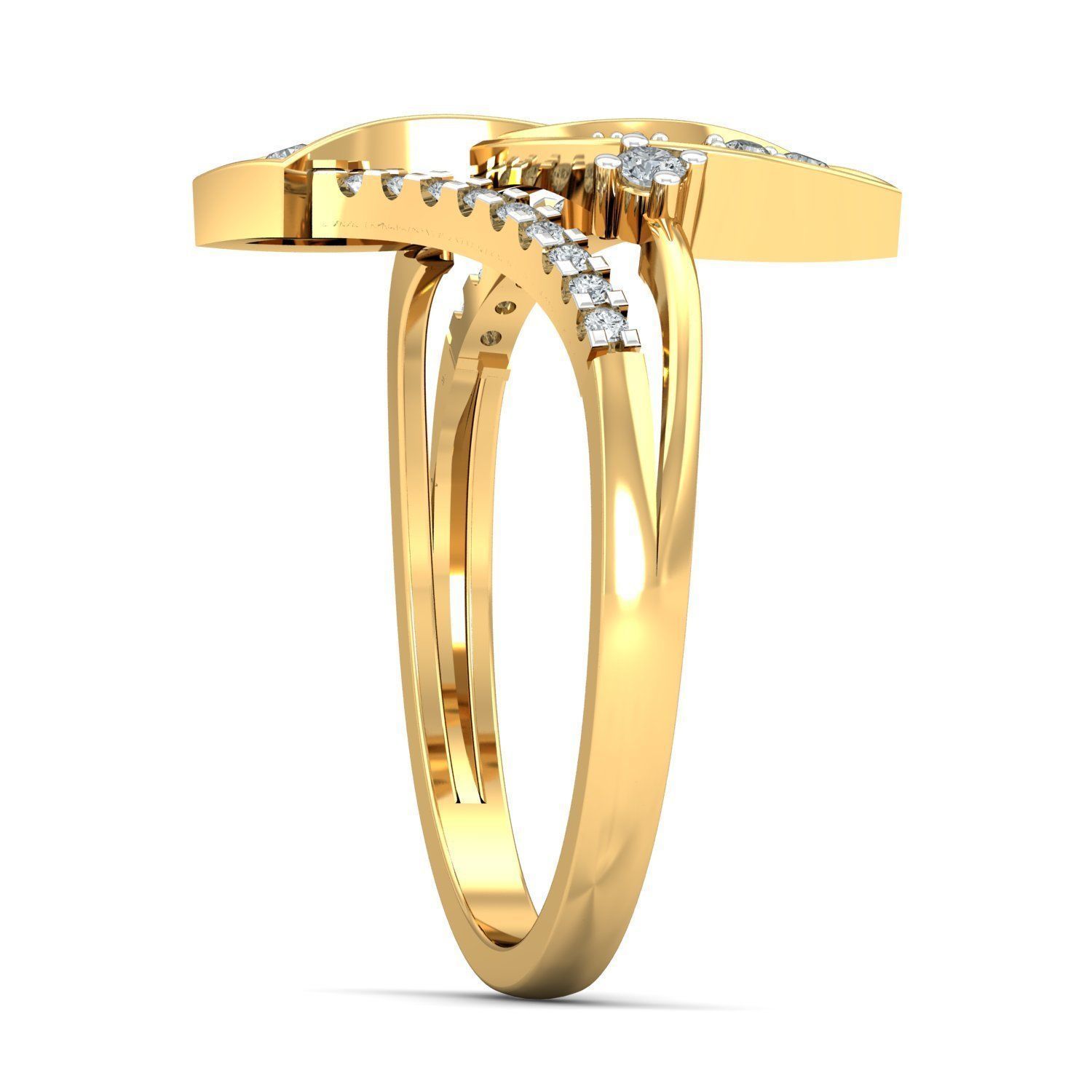 Beauty Craft Rhodium Plated Alloy Ring for Women and Girls 3D print model_2