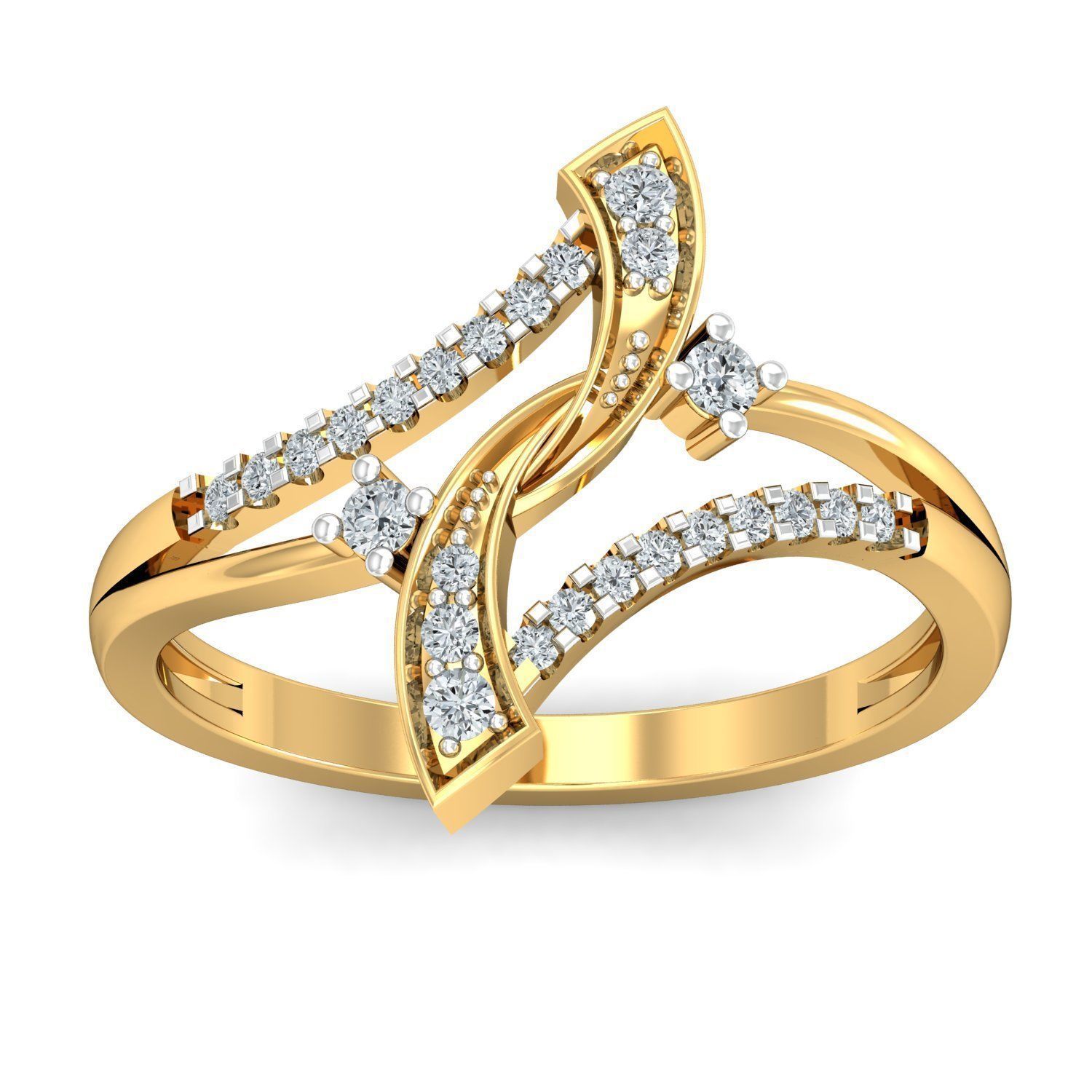Beauty Craft Rhodium Plated Alloy Ring for Women and Girls 3D print model_1