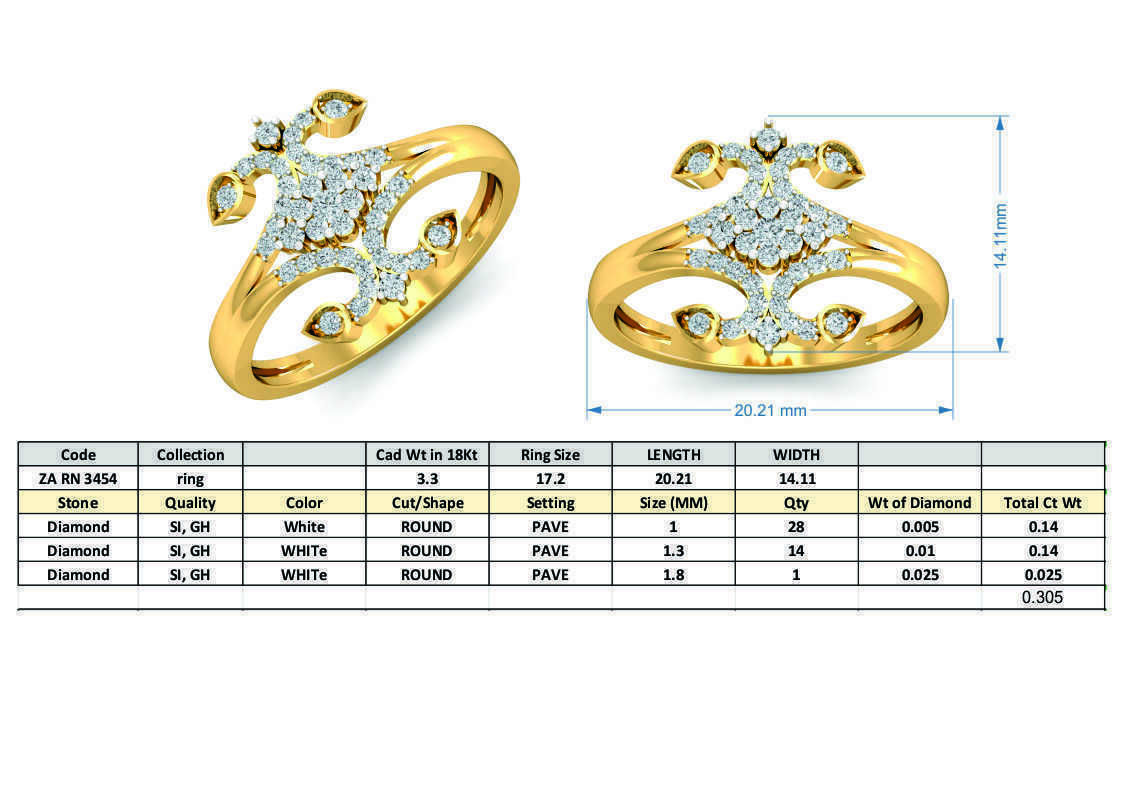 Elegant Solitaire Engagement Fashion Designer Wedding Ring 3D print model_3