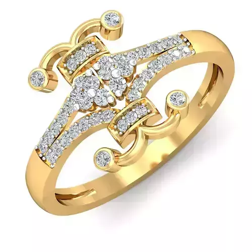 Natural White Diamond Enhancer Ring 3D print model