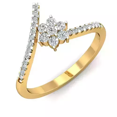 Brilliant Contemporary Diamond Ring 3D print model