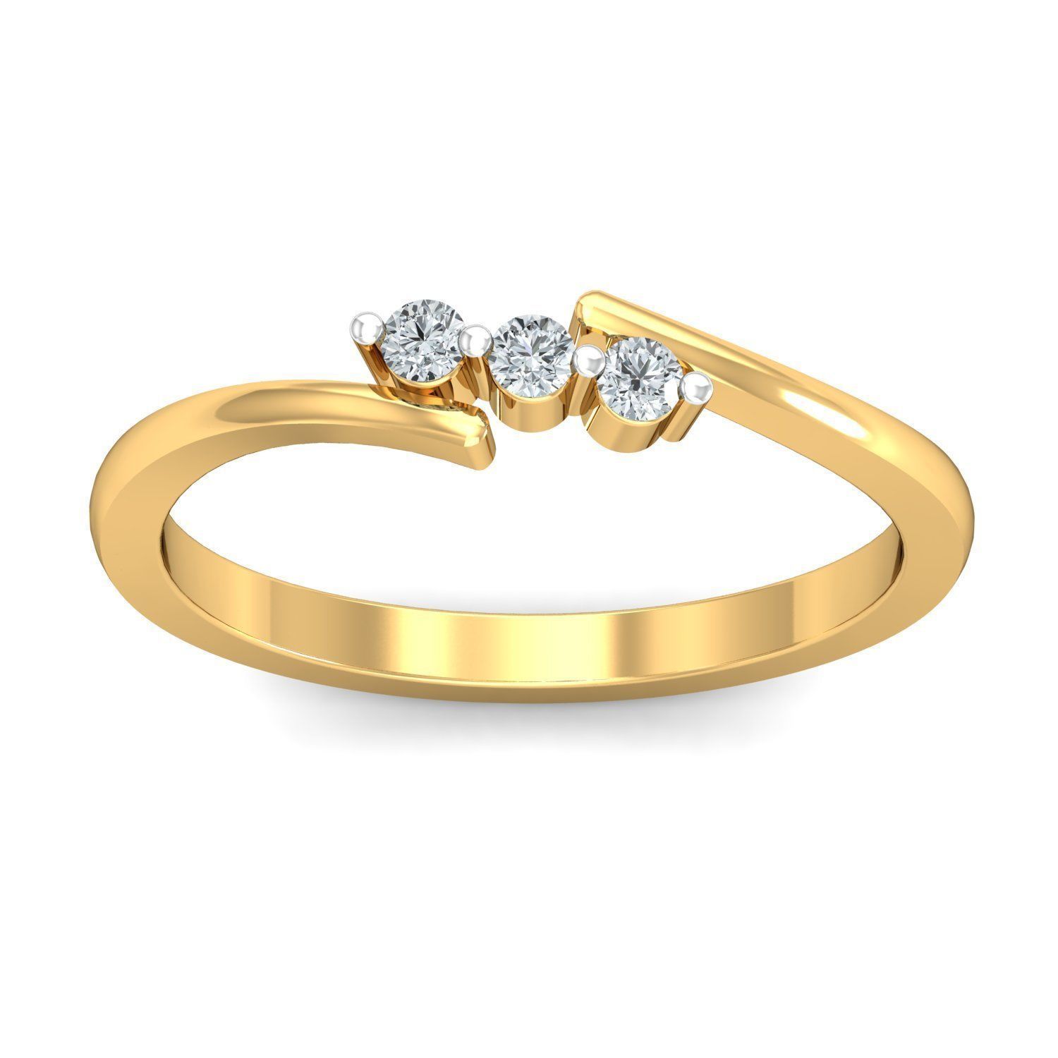 Dainty Charming Diamond Ring 3D print model_1
