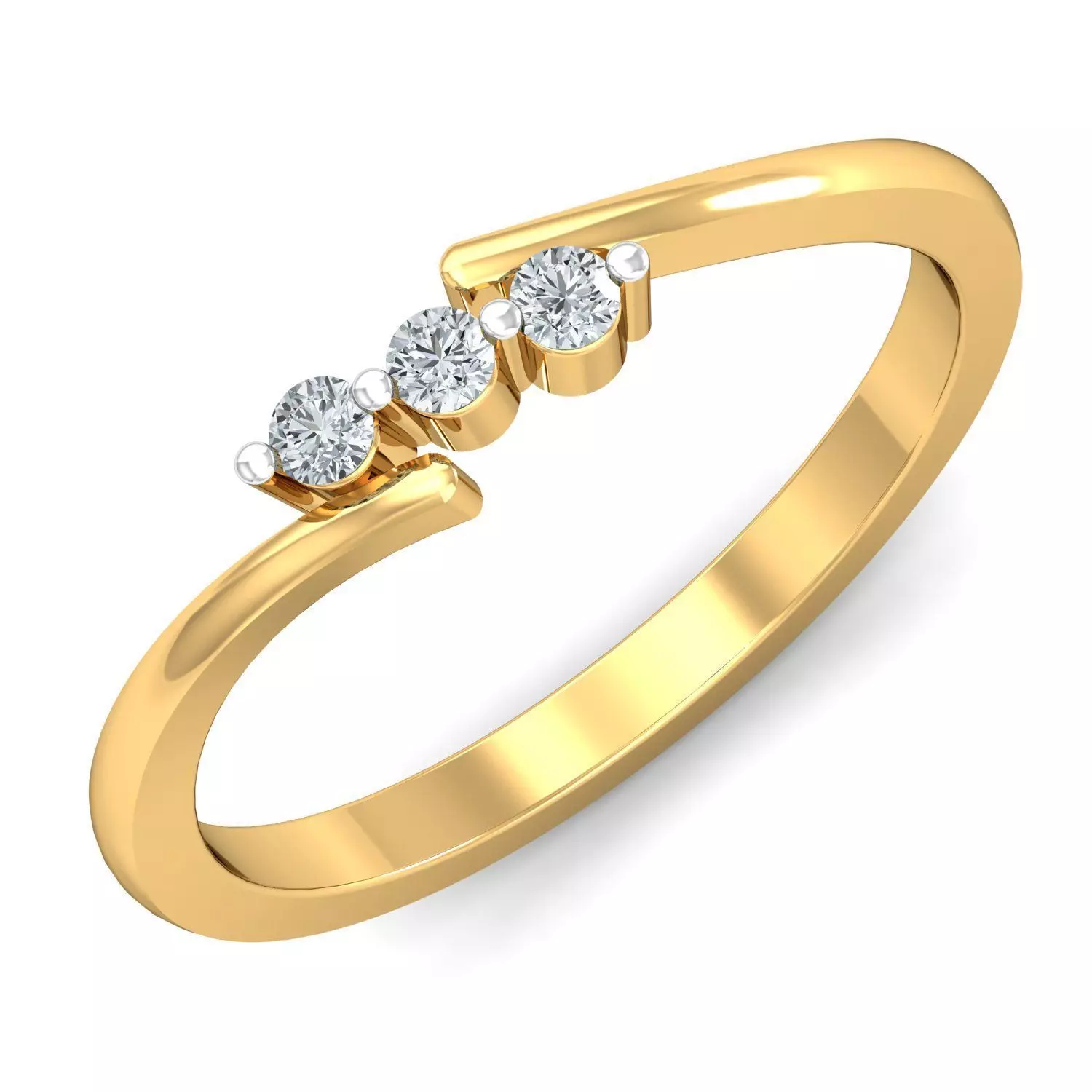 Dainty Charming Diamond Ring 3D print model_0