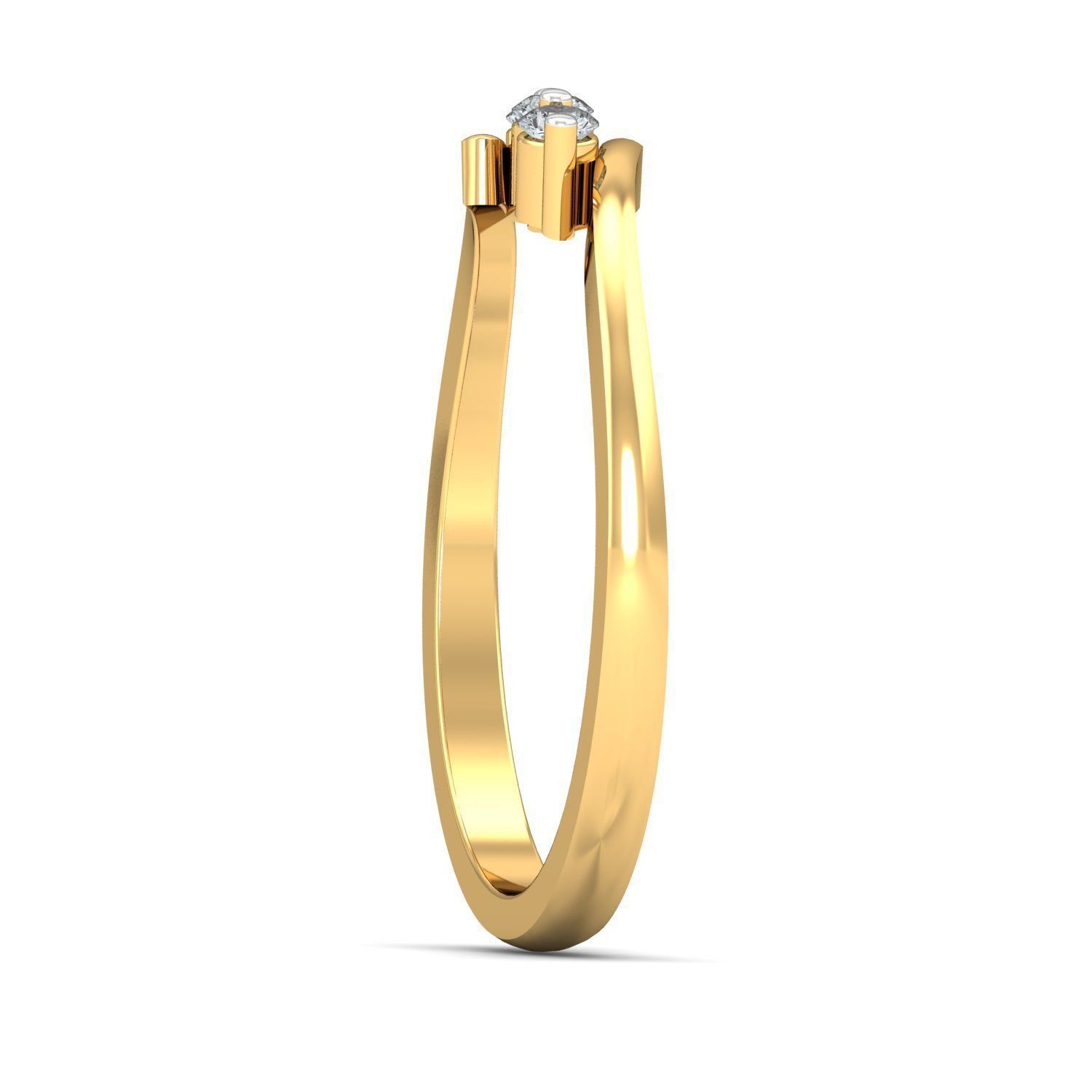 Dainty Charming Diamond Ring 3D print model_2