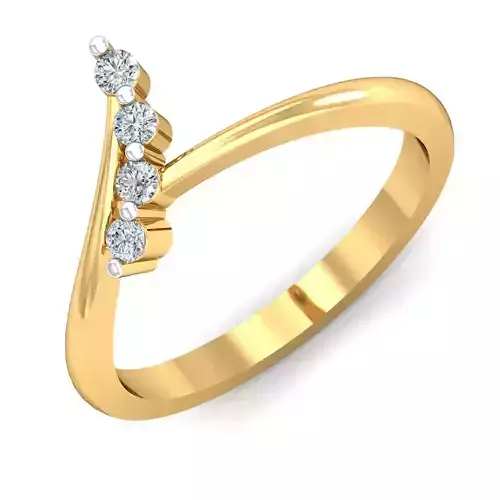 Smiling Delight Gold Diamond Ring