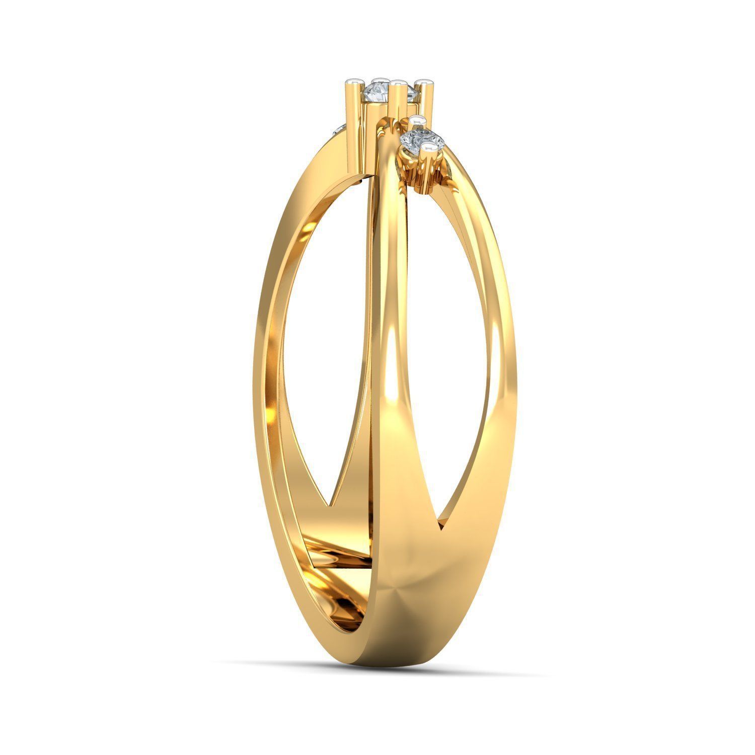 Claire Infinity Diamond Ring 3D print model_2