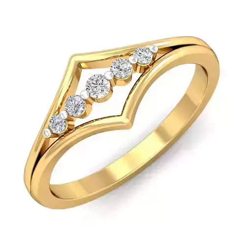 Elegant Gold Crown Ring 3D print model