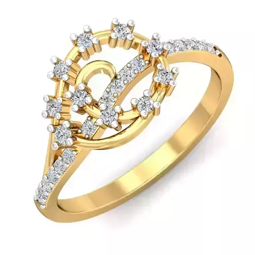 Bloom Flower Engagement Ring 3D print model