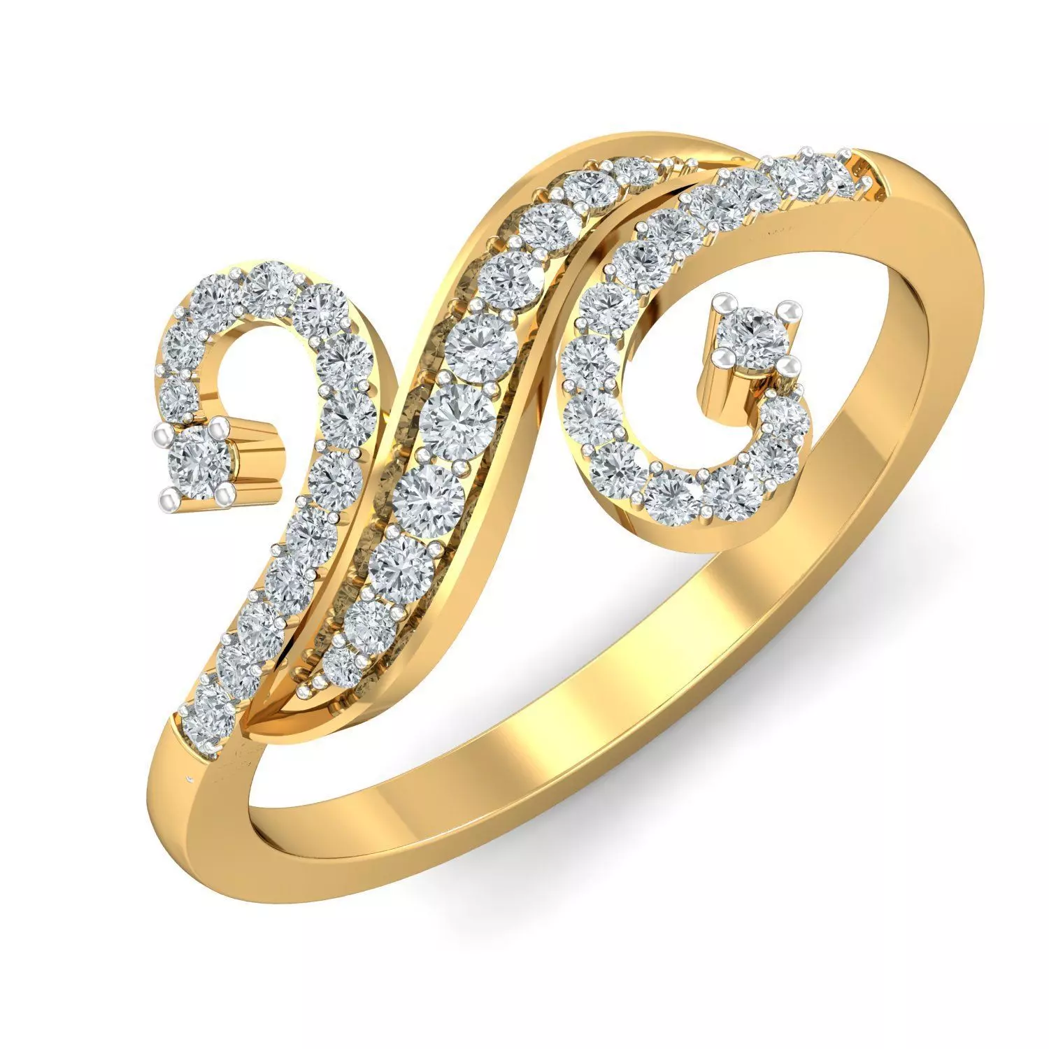 Casual Selfless Diamond Ring 3D print model_0