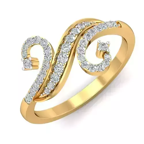 Casual Selfless Diamond Ring 3D print model