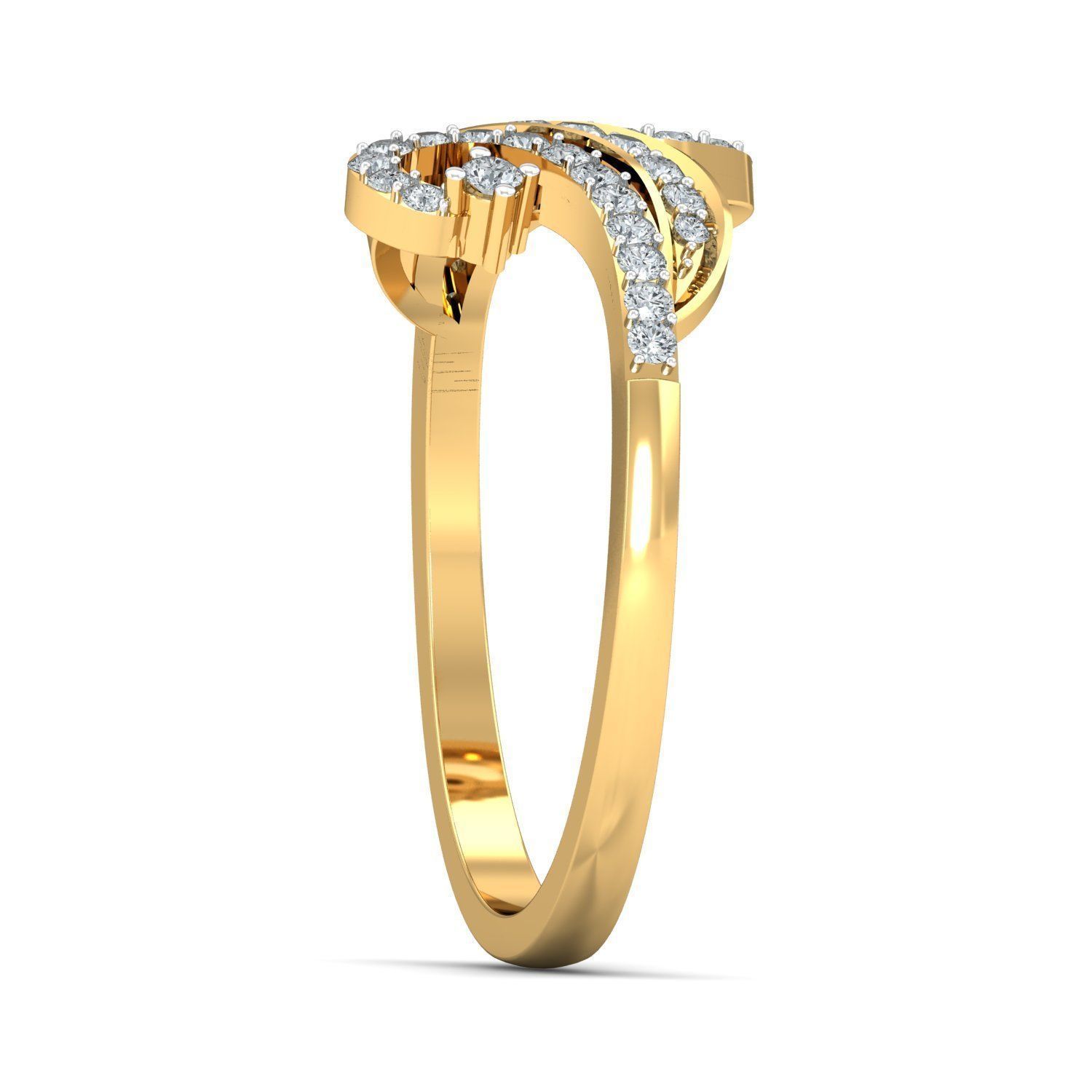 Casual Selfless Diamond Ring 3D print model_2