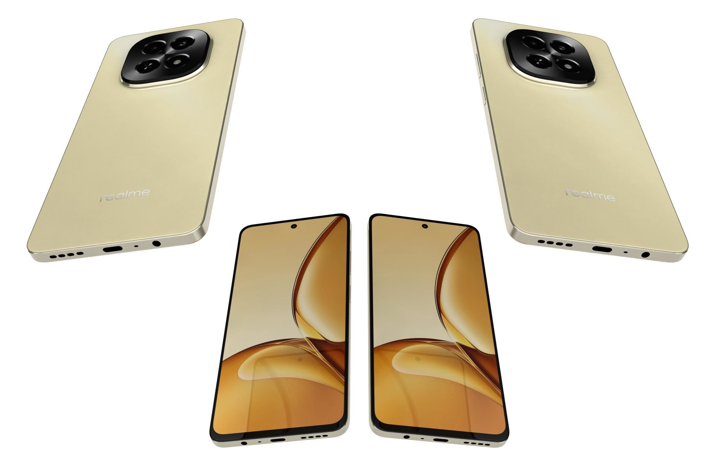 Realme V60s Star Gold 3D model_5