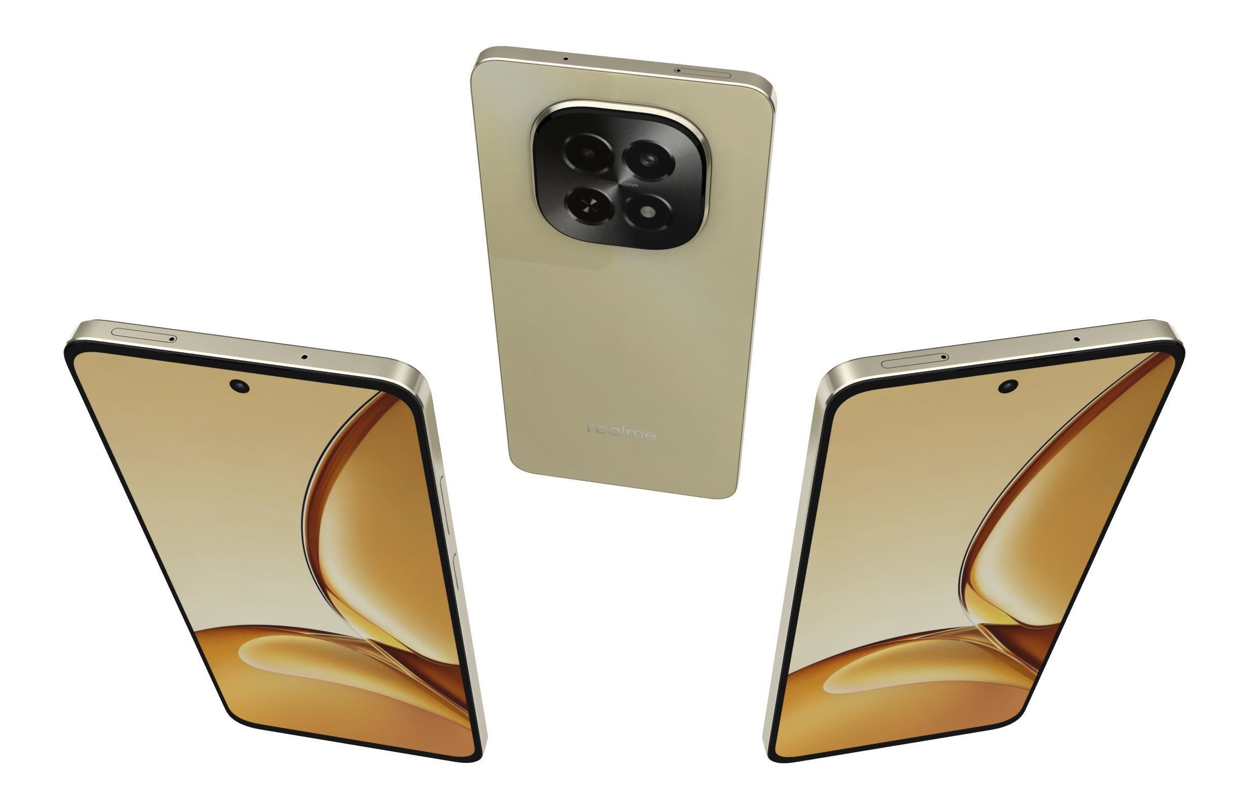 Realme V60s Star Gold 3D model_1