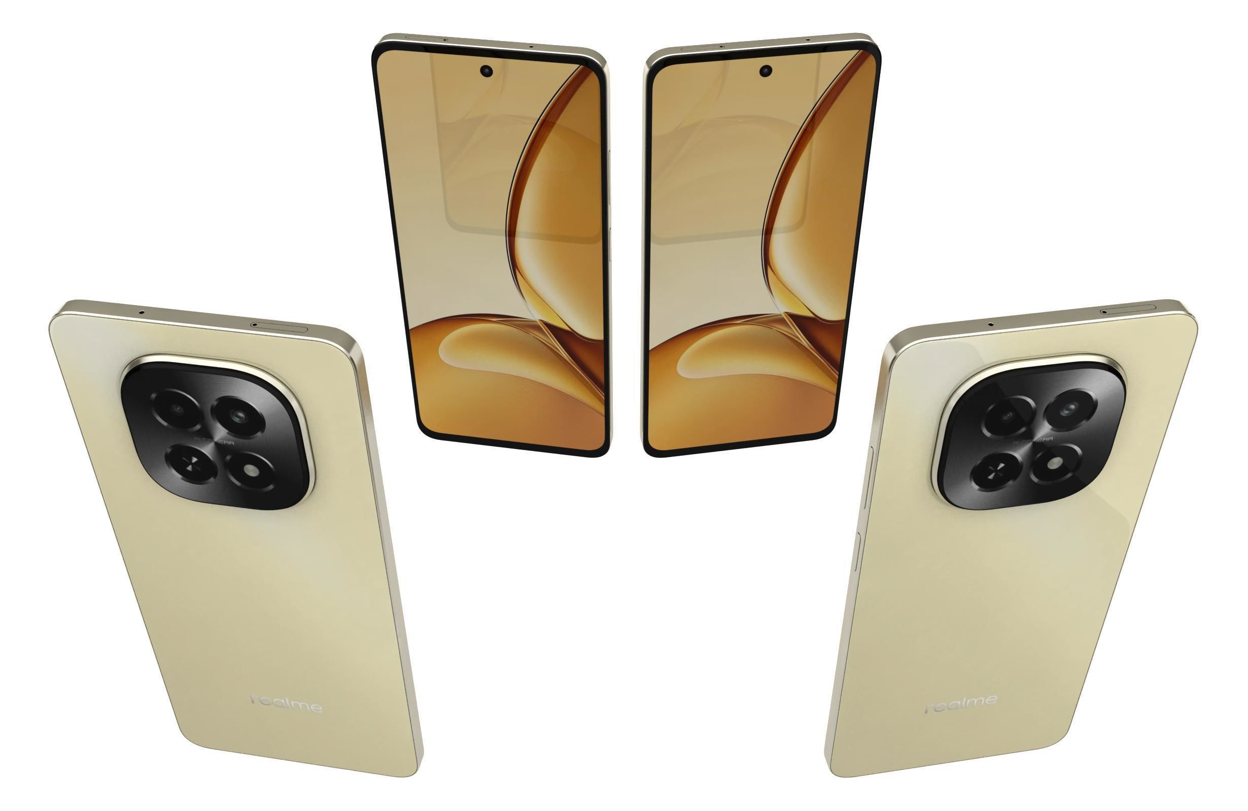 Realme V60s Star Gold 3D model_4