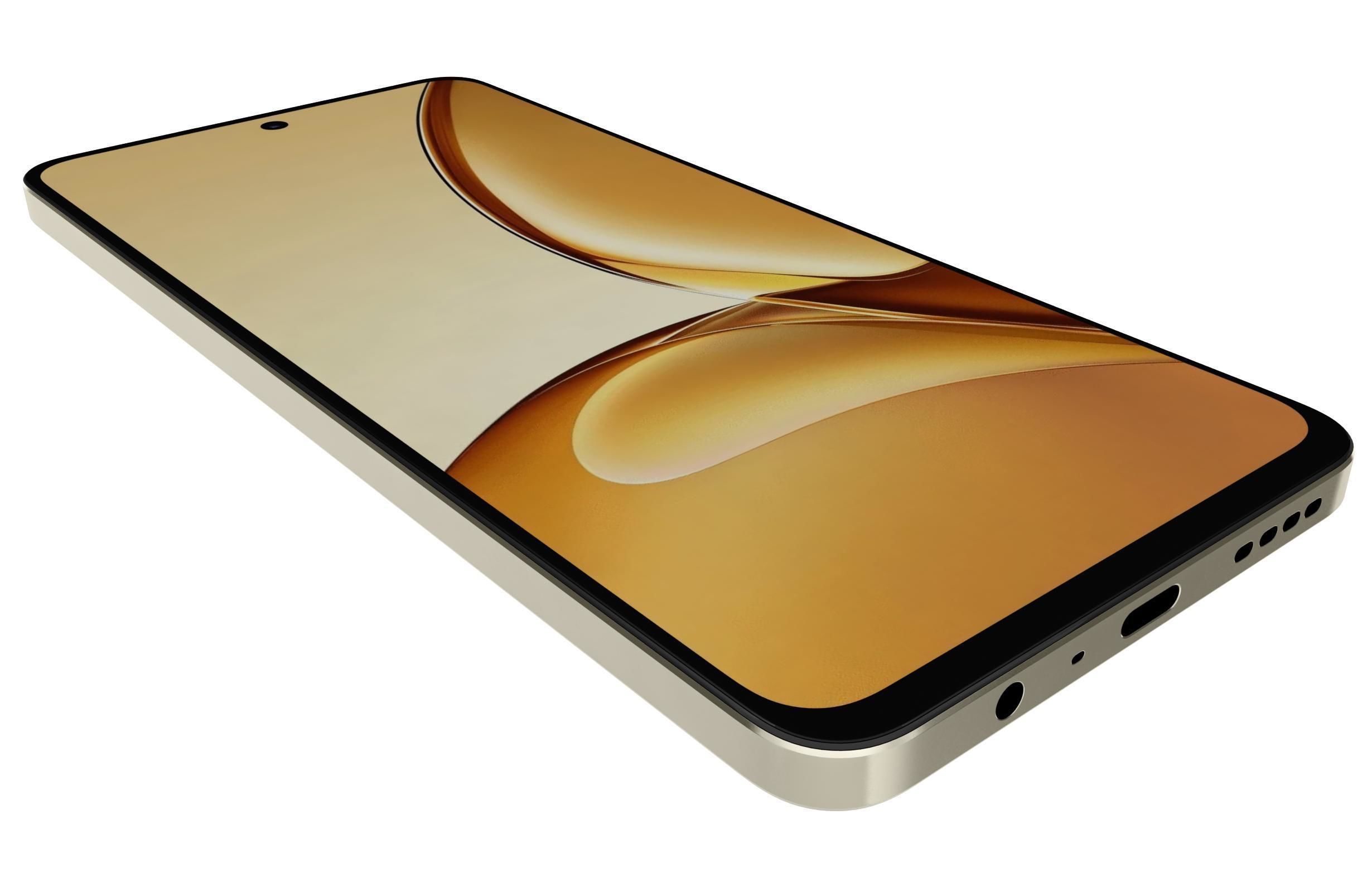 Realme V60s Star Gold 3D model_12