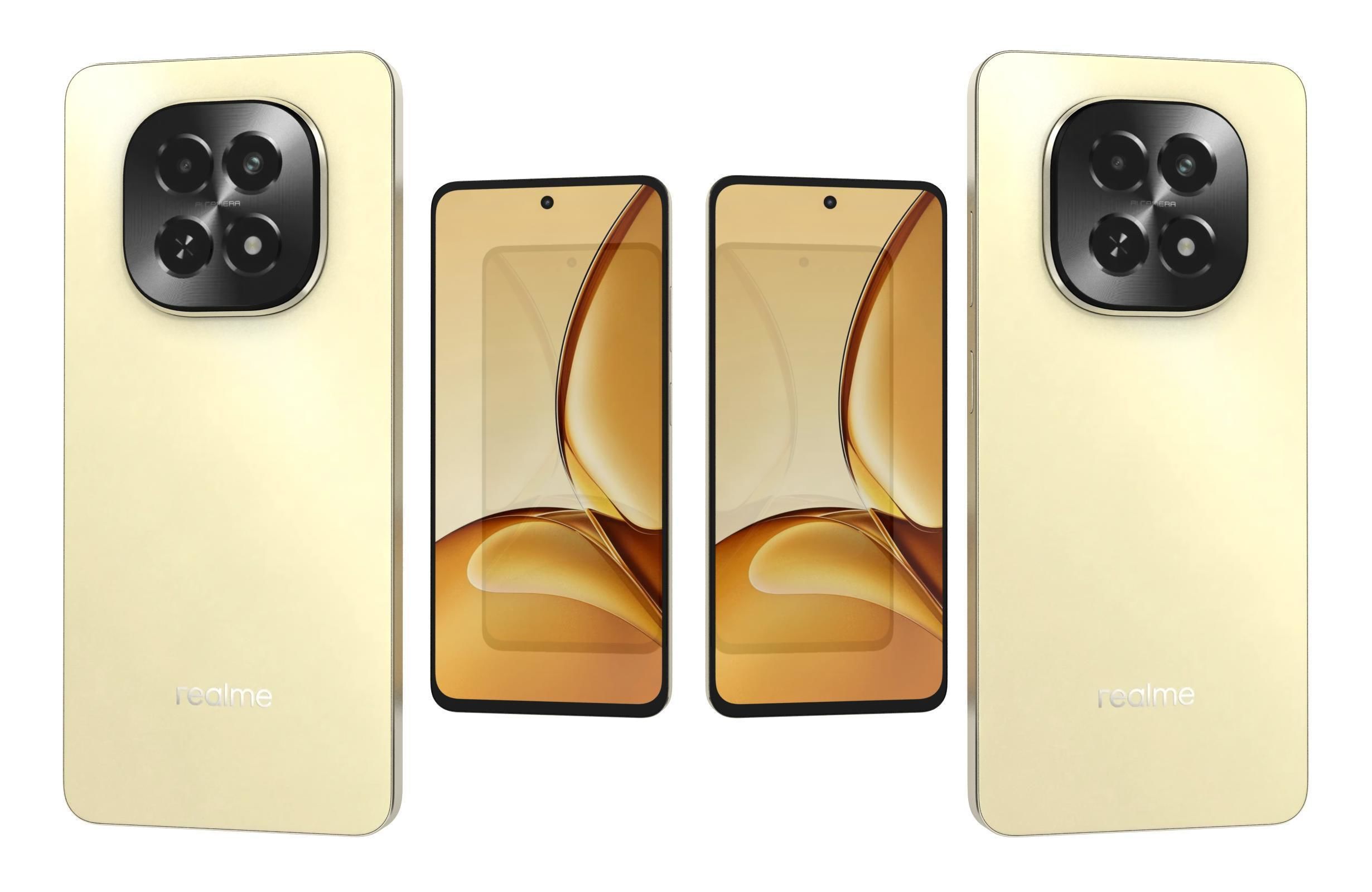 Realme V60s Star Gold 3D model_3