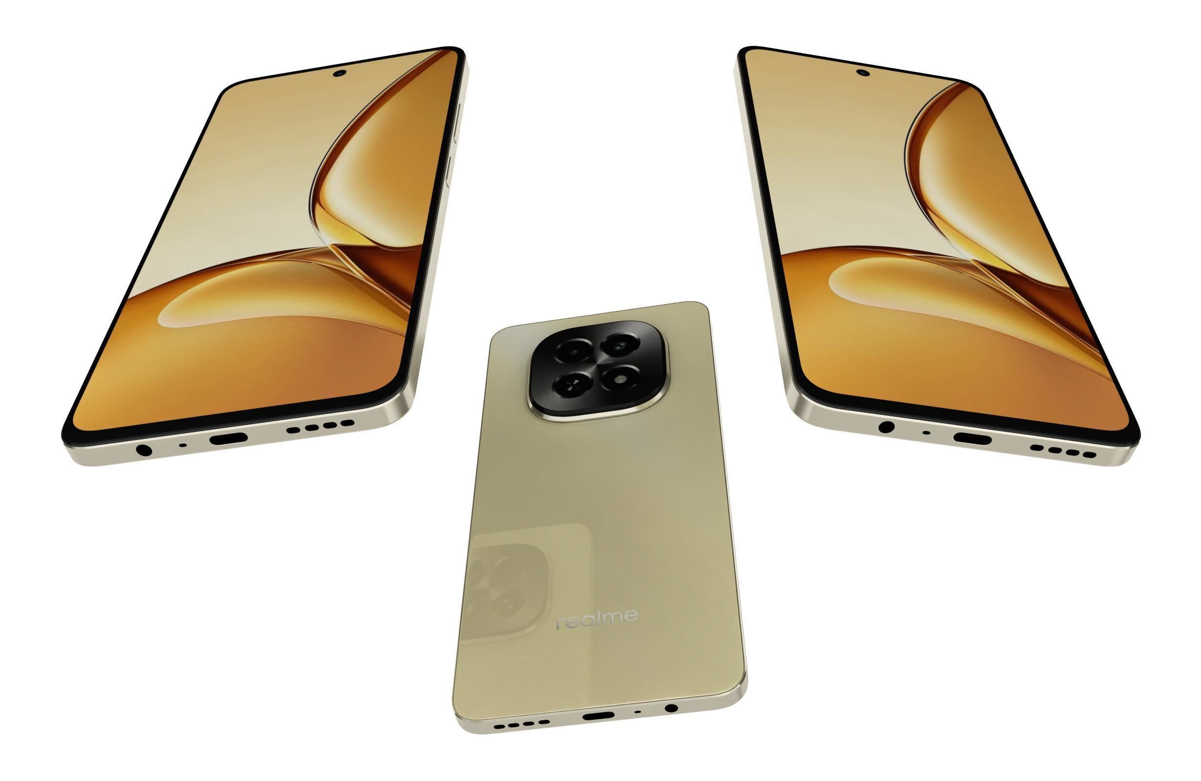 Realme V60s Star Gold 3D model_2