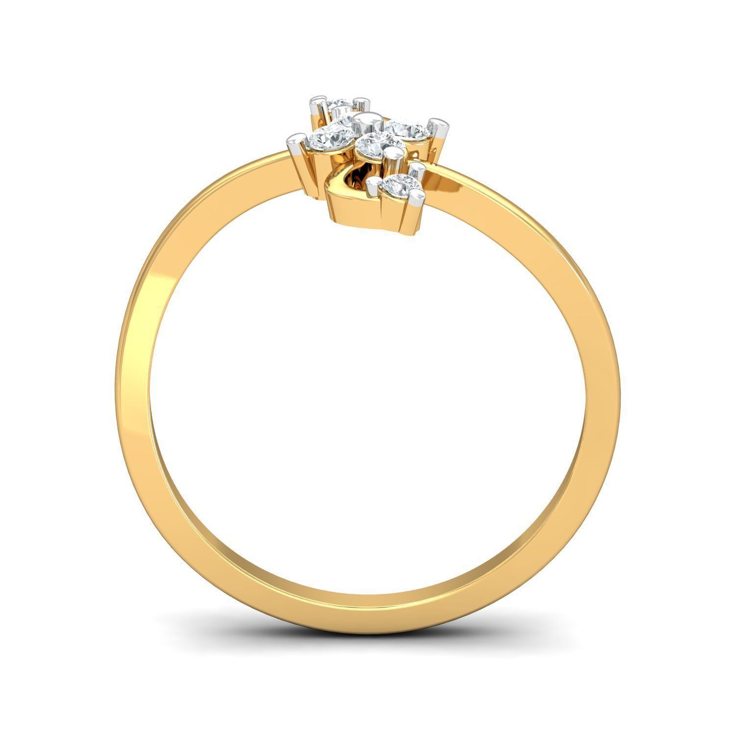 Buy Classic Floral Diamond Ring 3D print model_2