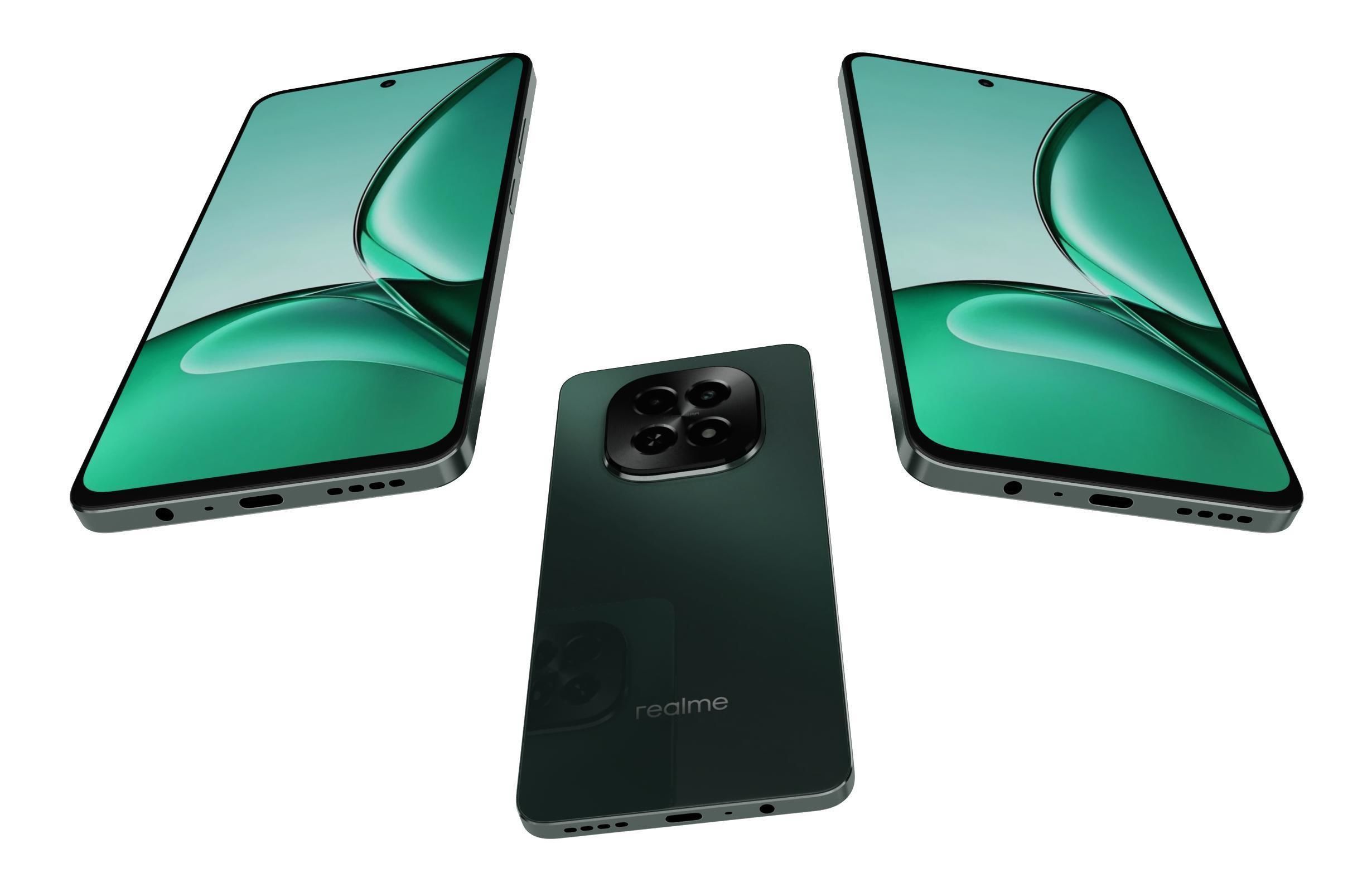 Realme V60s Turquoise 3D model_2