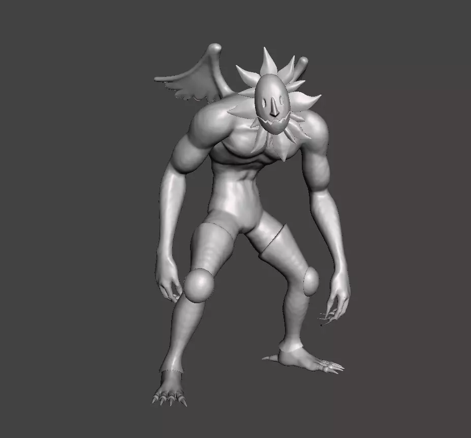 Grey Demon 3D Model 3D print model_0