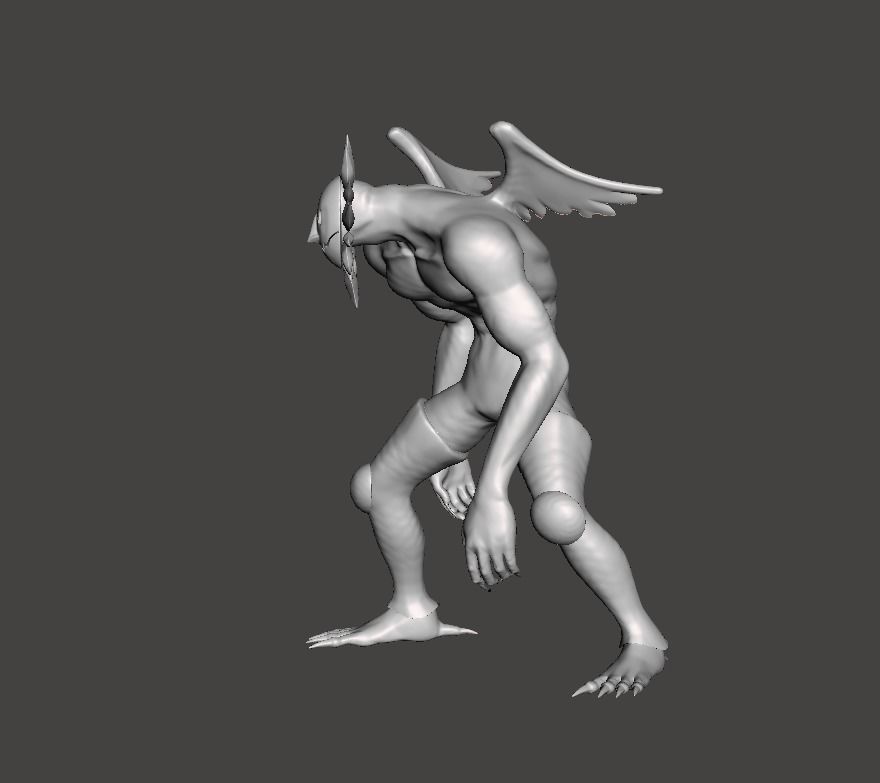 Grey Demon 3D Model 3D print model_1