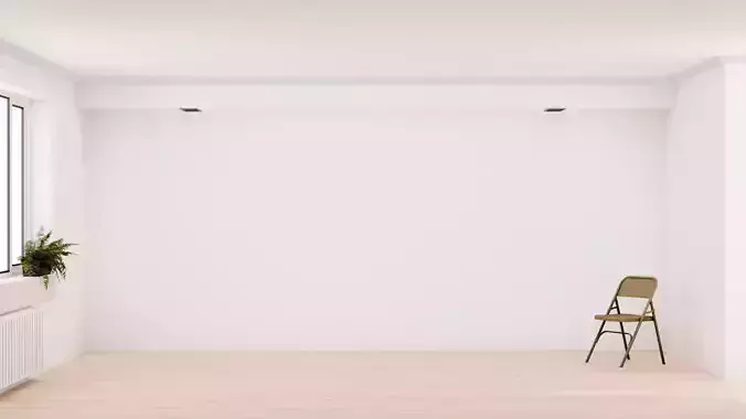 White Room Low-poly 3D model