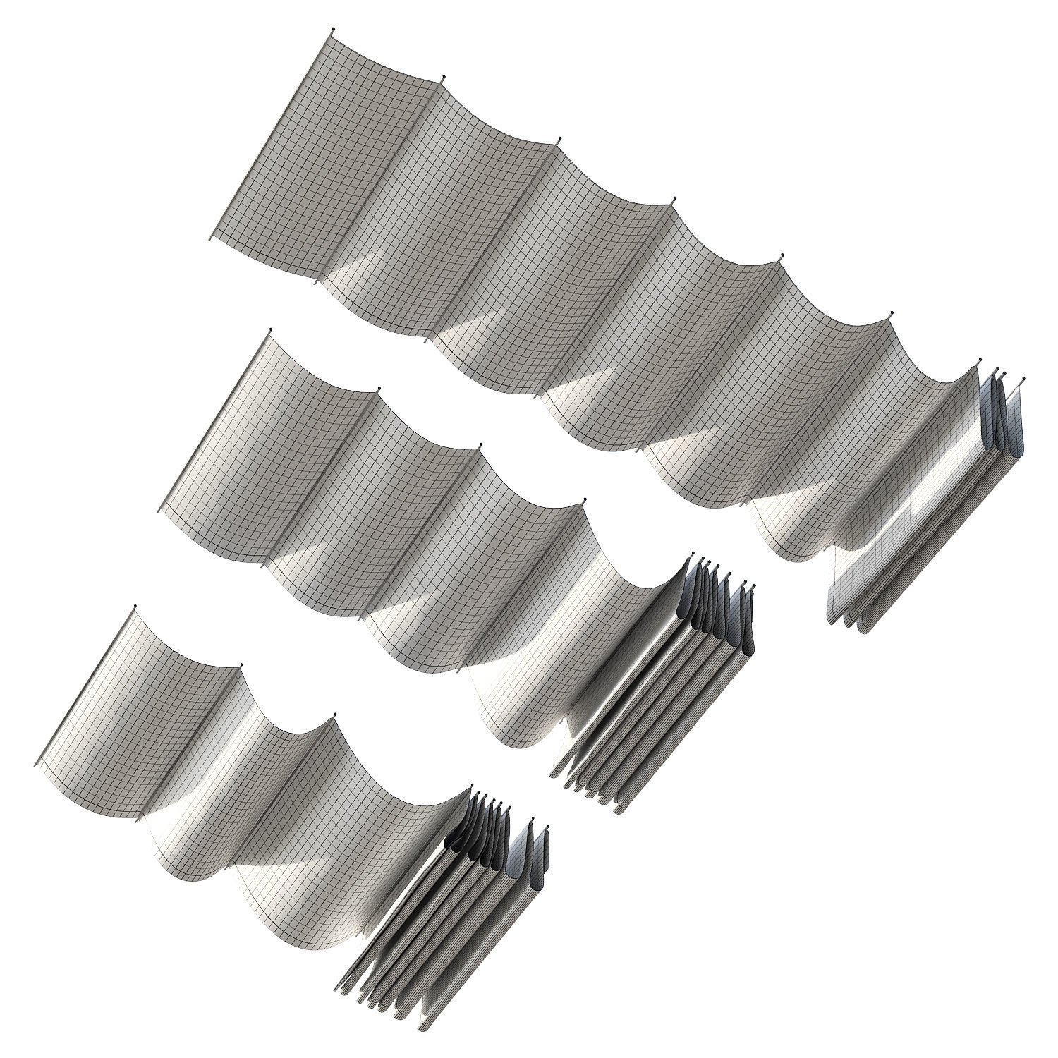 fabric canopy 3D model_3