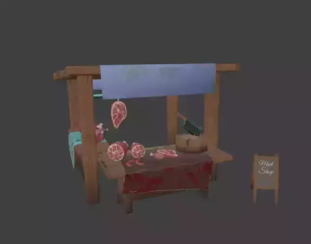 Stylized Butcher Stall