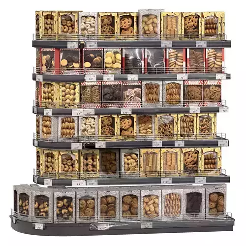 Display case with cookies