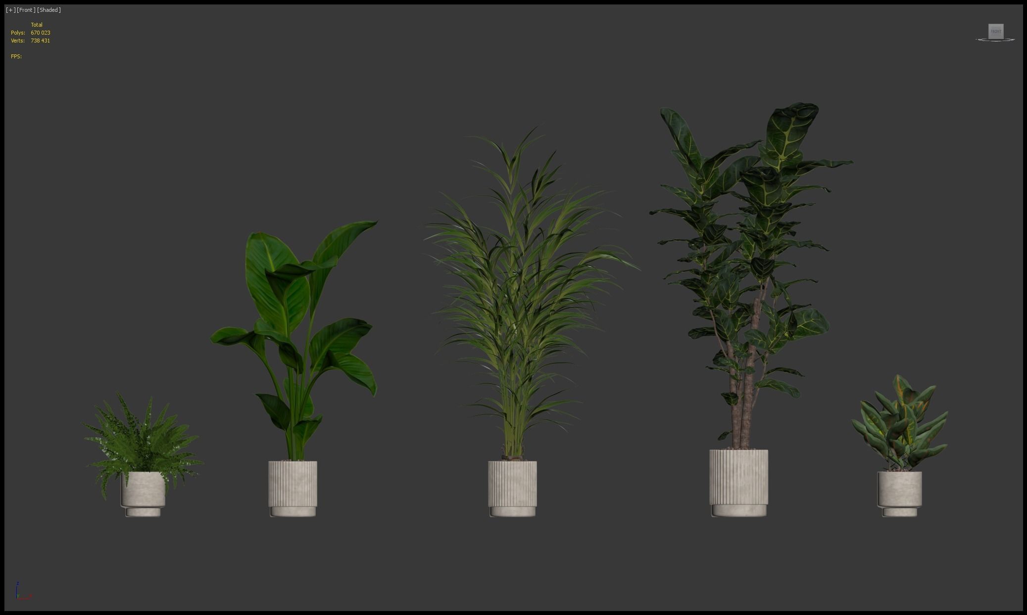 20 Photorealistic Flowers for Interiors - set 204 213 216 218 3D Model Collection_1