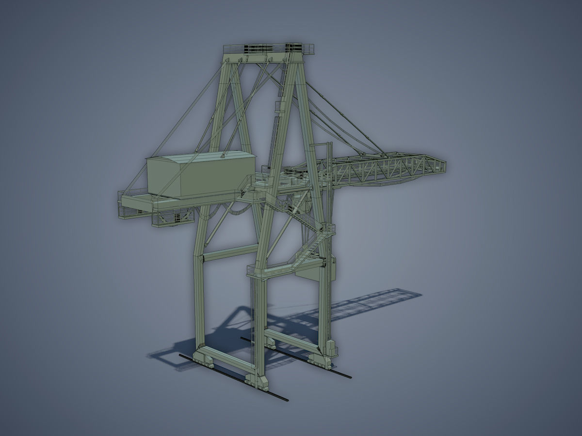 Port Container Crane pack 3D Model Collection_5
