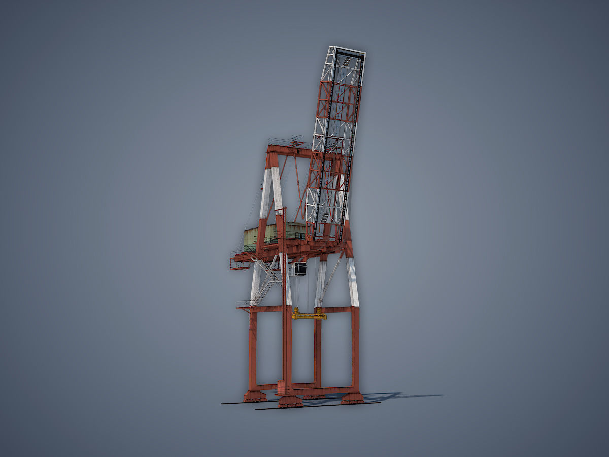 Port Container Crane pack 3D Model Collection_6