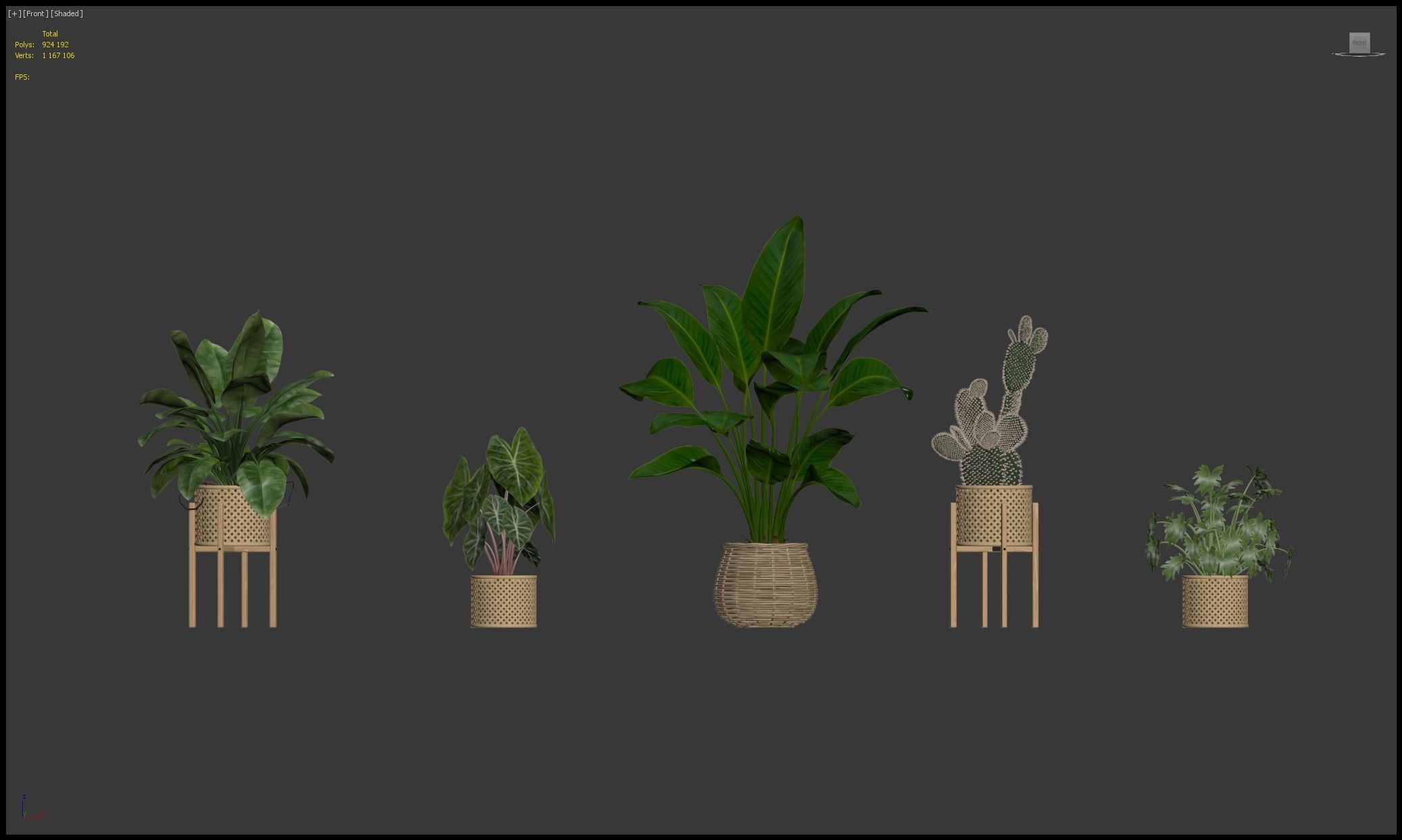 20 Photorealistic Flowers for Interiors - set 205 206 207 209 3D Model Collection_3