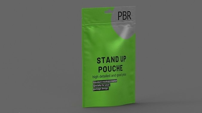 stand up pouch v8 PBR 3D model 3