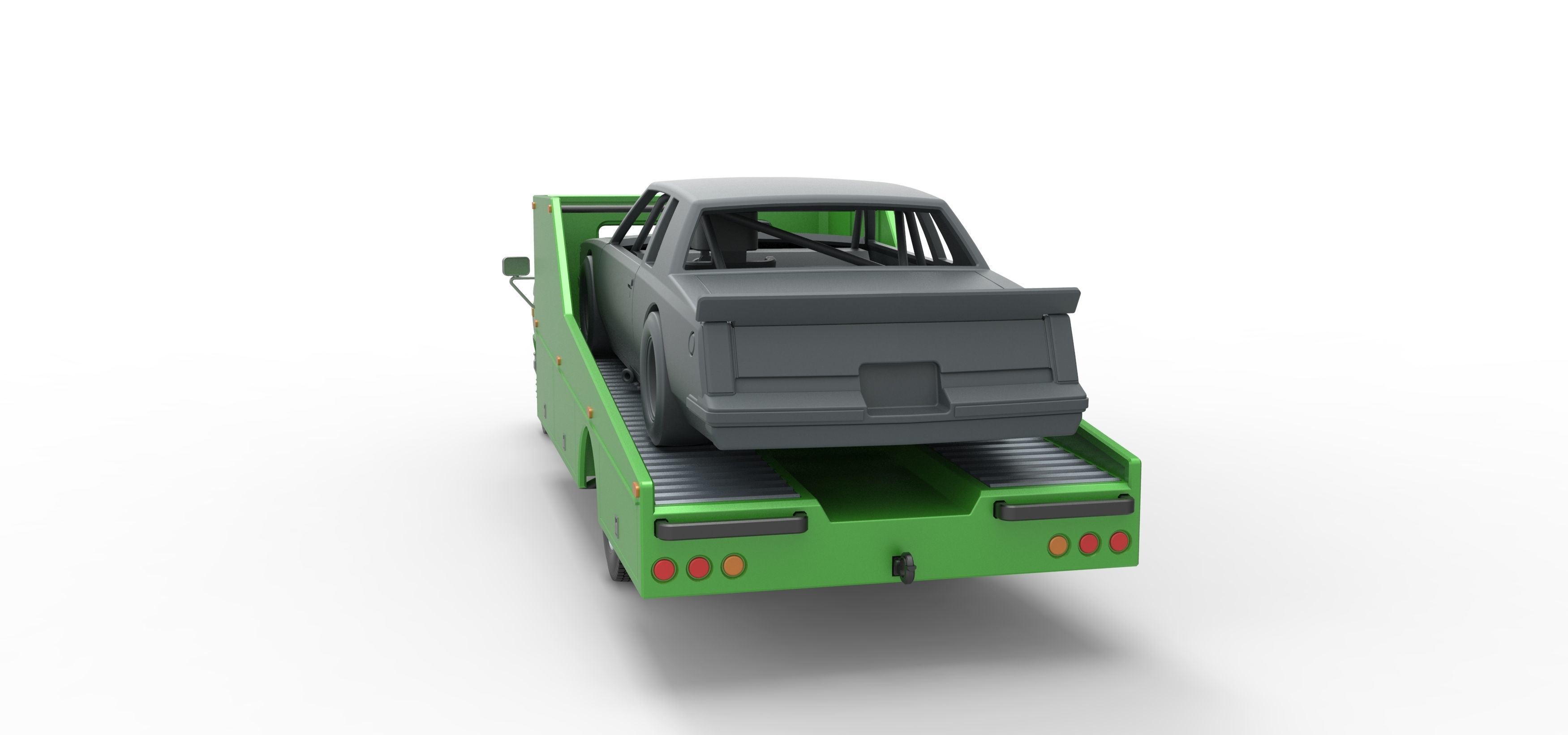 Vintage Transporter truck for Race car Version 3 Scale 1 to 25 3D print model_7