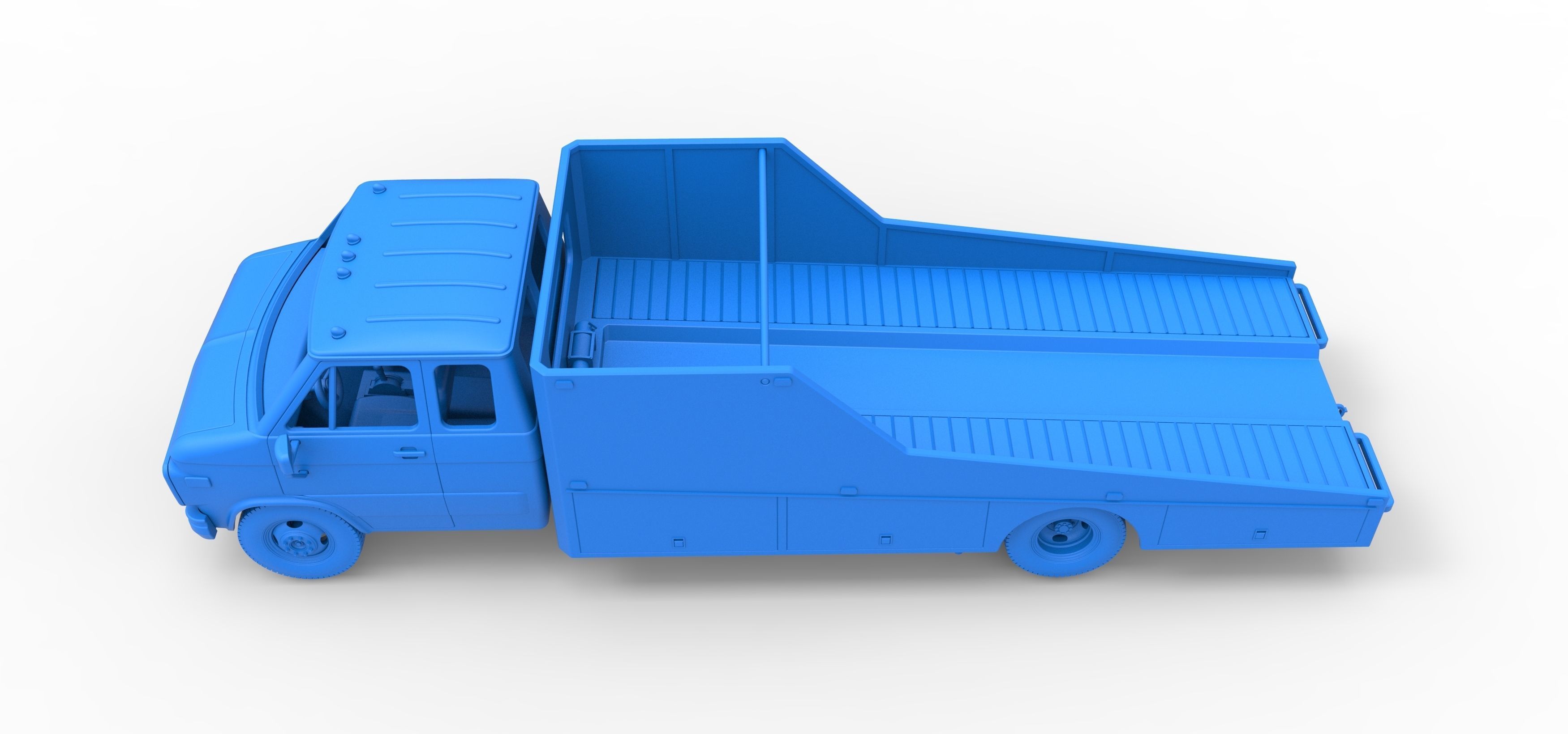 Vintage Transporter truck for Race car Version 3 Scale 1 to 25 3D print model_40