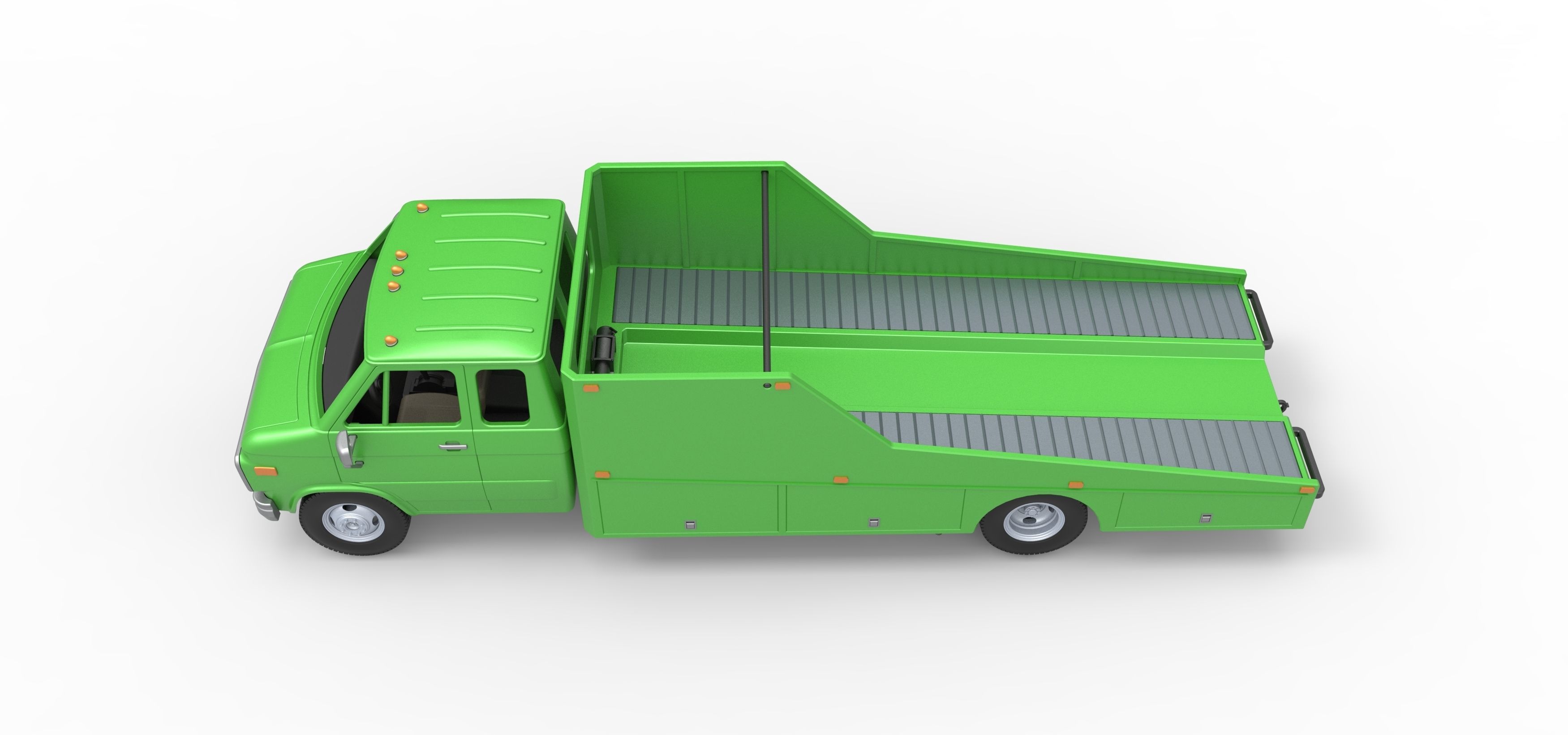 Vintage Transporter truck for Race car Version 3 Scale 1 to 25 3D print model_16